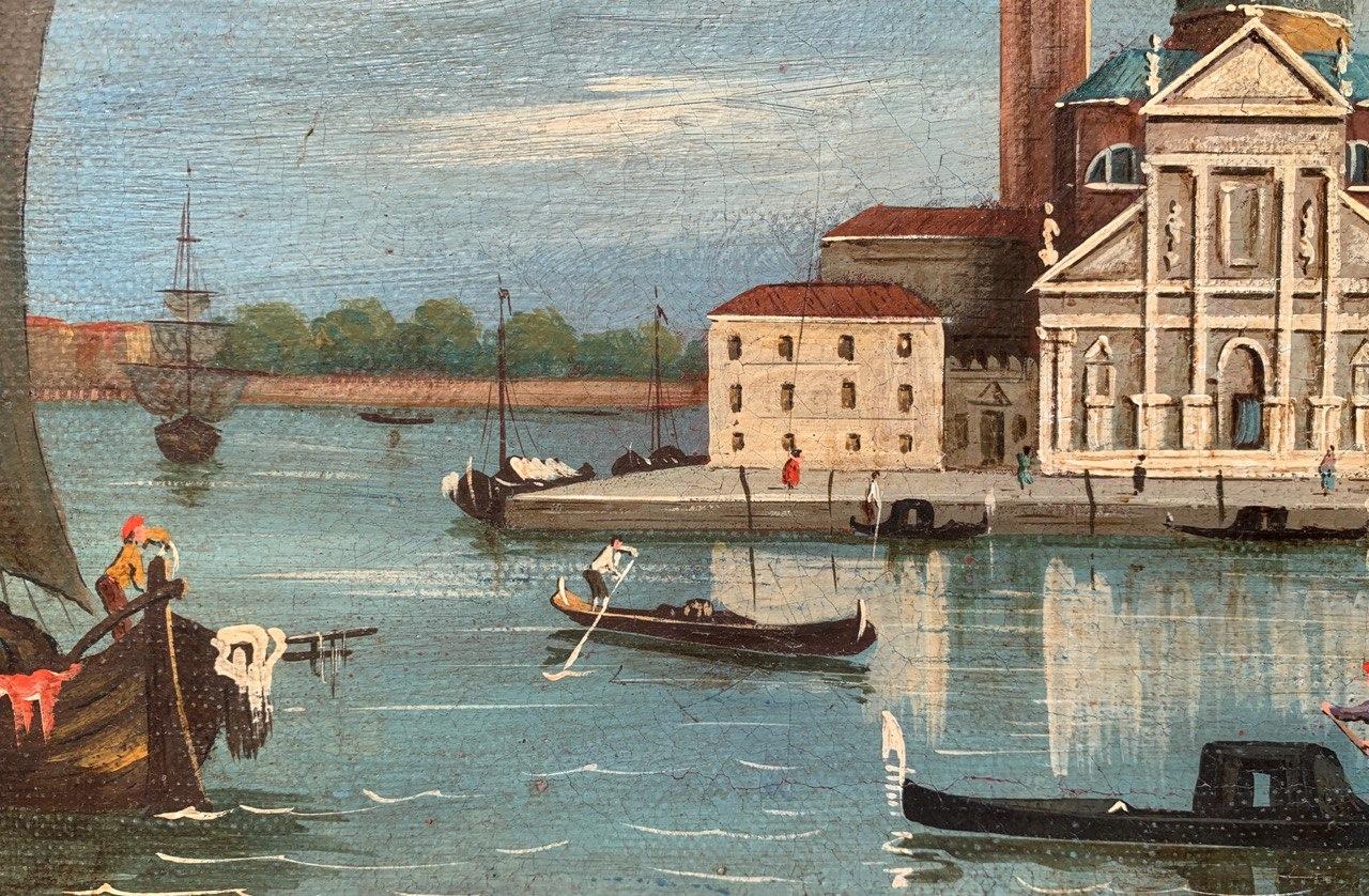 Venezianischer Vedutenist (Canaletto-Anhänger) – Malerei des späten 19. Jahrhunderts – Venedig im Angebot 4