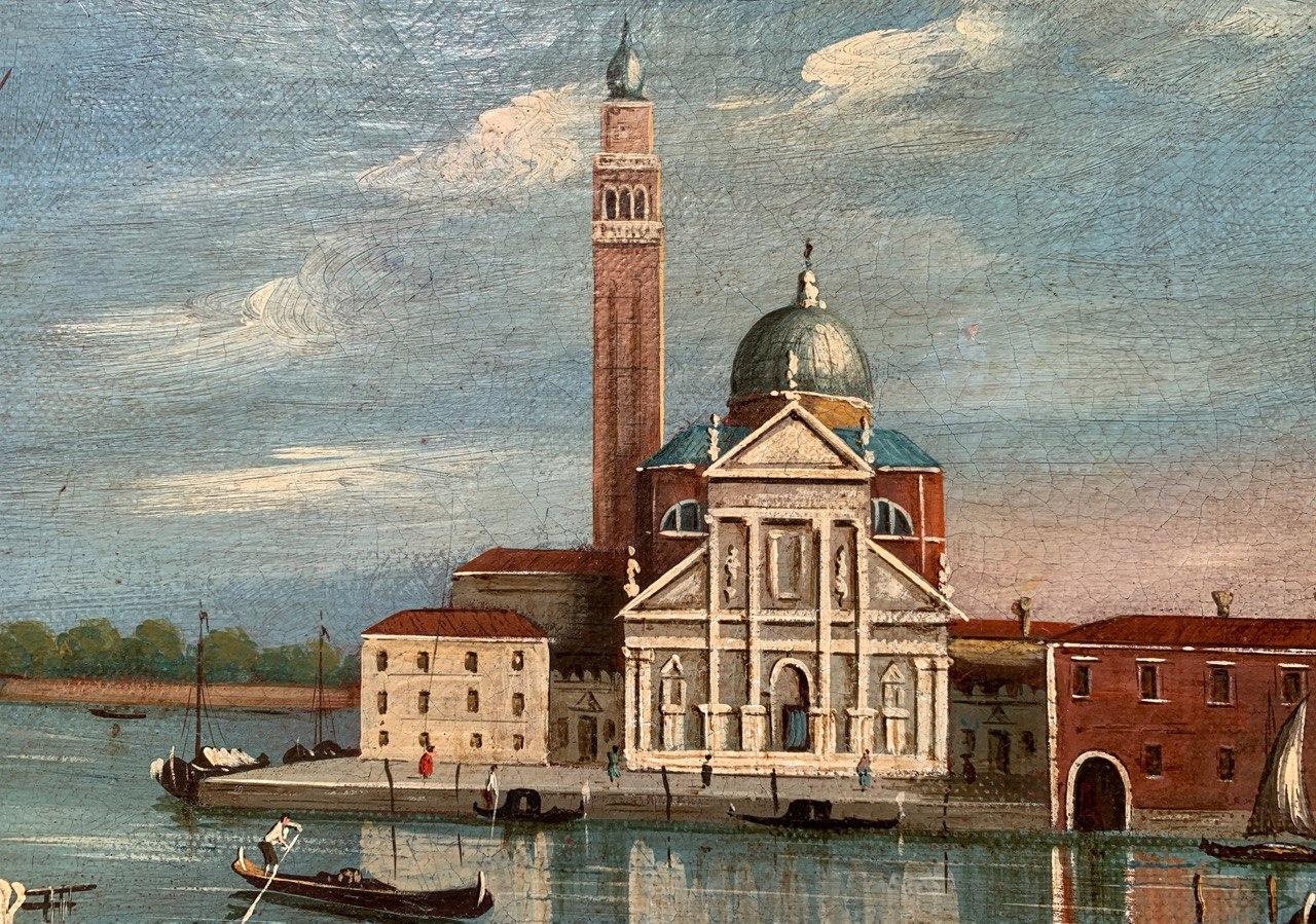 Venezianischer Vedutenist (Canaletto-Anhänger) – Malerei des späten 19. Jahrhunderts – Venedig im Angebot 5