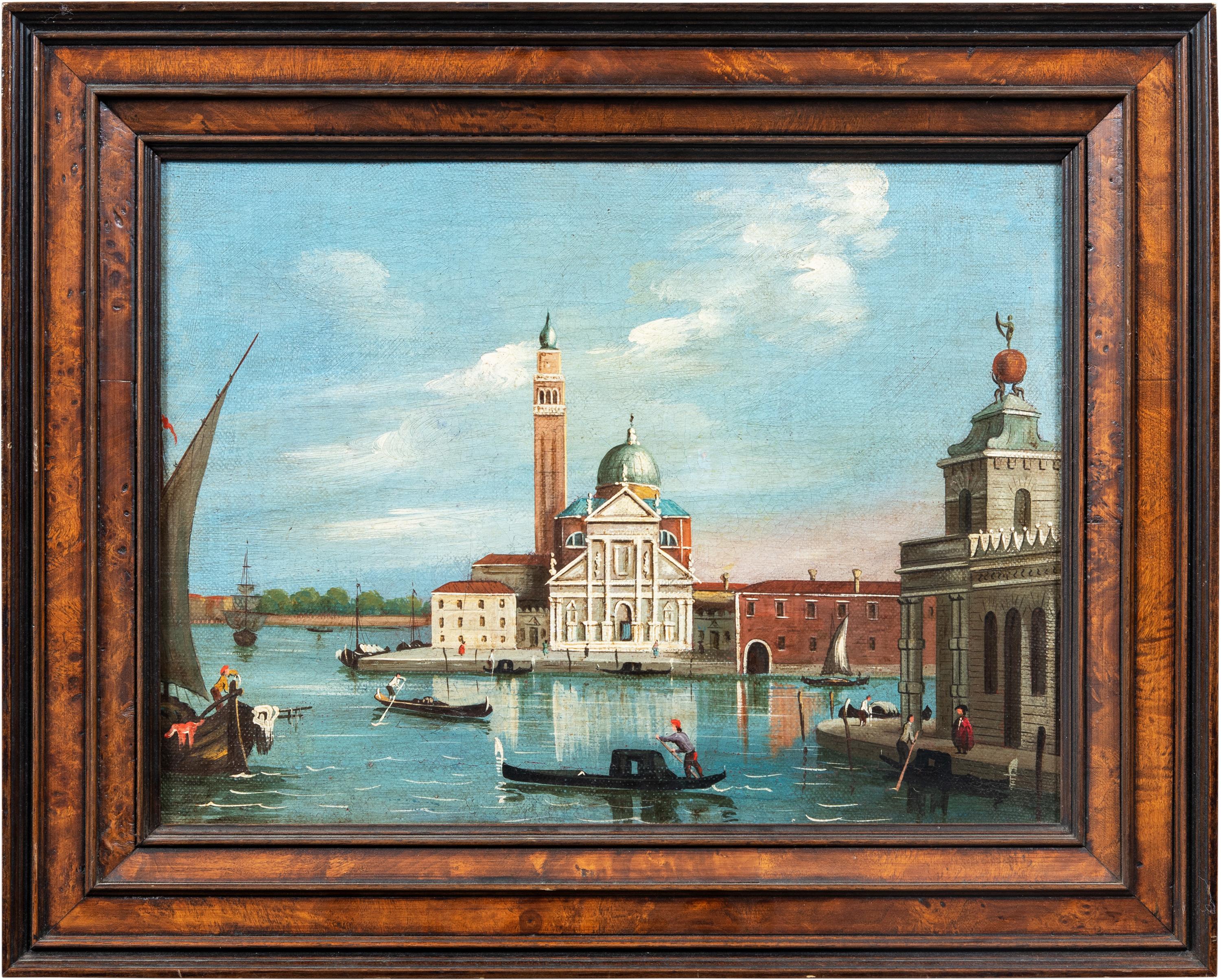 Venezianischer Vedutenist (Canaletto-Anhänger) – Malerei des späten 19. Jahrhunderts – Venedig