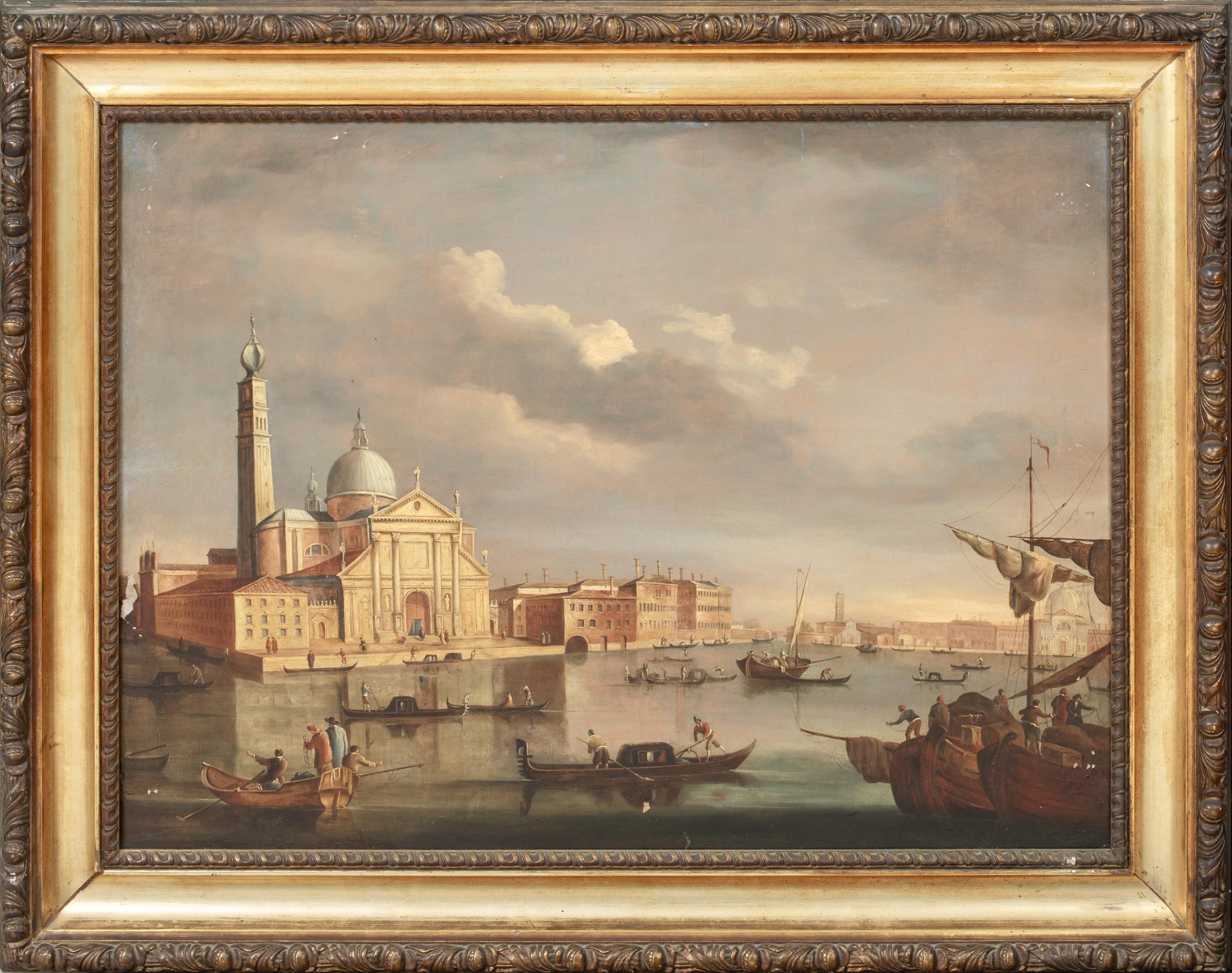 Landscape Painting Giovanni Antonio Canal (Canaletto) - San Giorgio Maggiore Venise, XVIIIe siècle  Suivi de CANALETTO (1697-1768) 