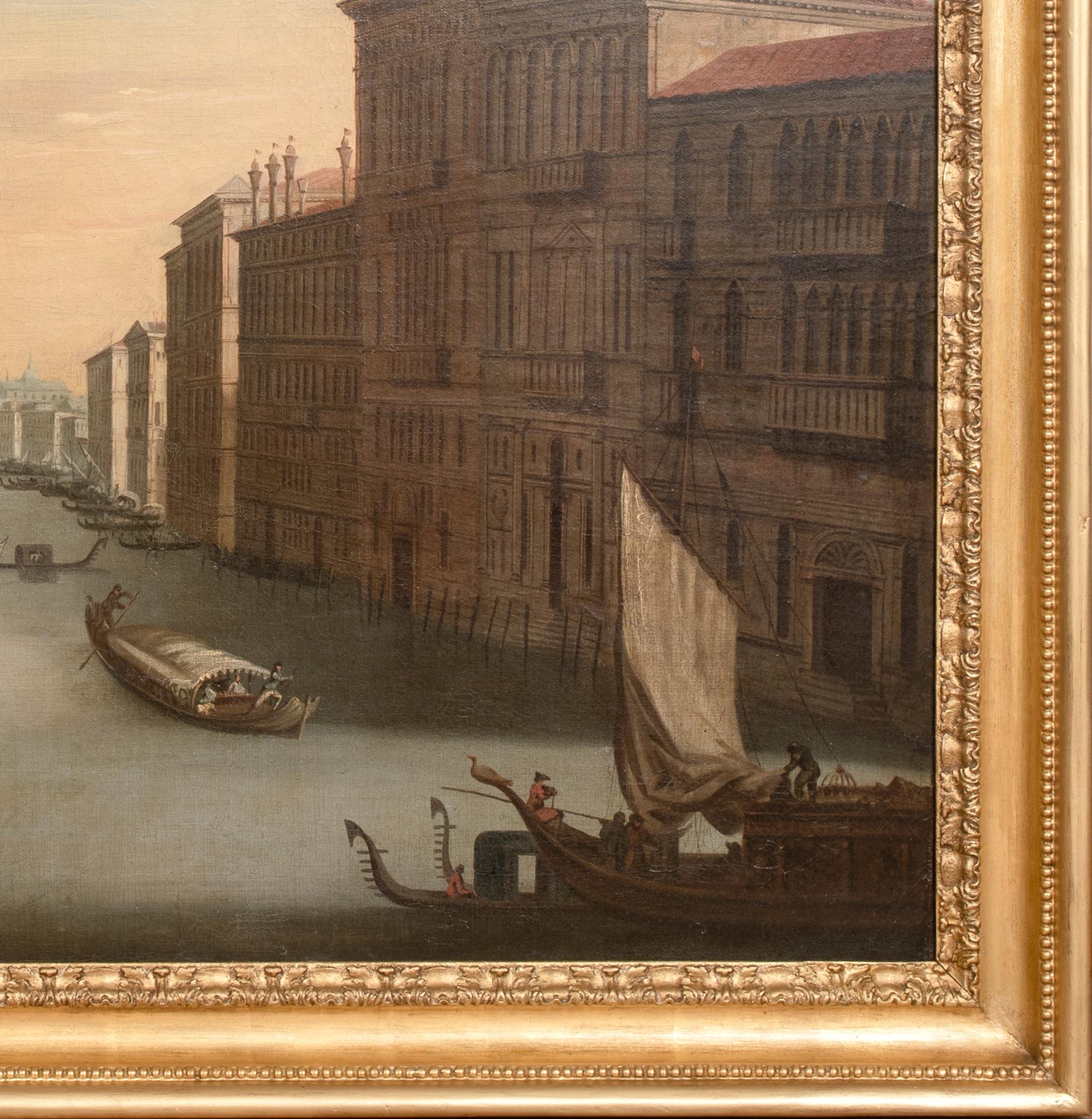 El Gran Canal, Venecia, siglo XVIII

círculo de CANALETTO (1697-1768)

Gran vista italiana del siglo XVIII del Gran Canal de Venecia, óleo sobre lienzo. Vista arquitectónica panorámica de excelente calidad del Gran Canal hacia 1740, con góndolas