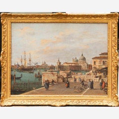 Vista de  Riva degli Schiavoni - Pintura al Óleo - Finales del siglo XVIII