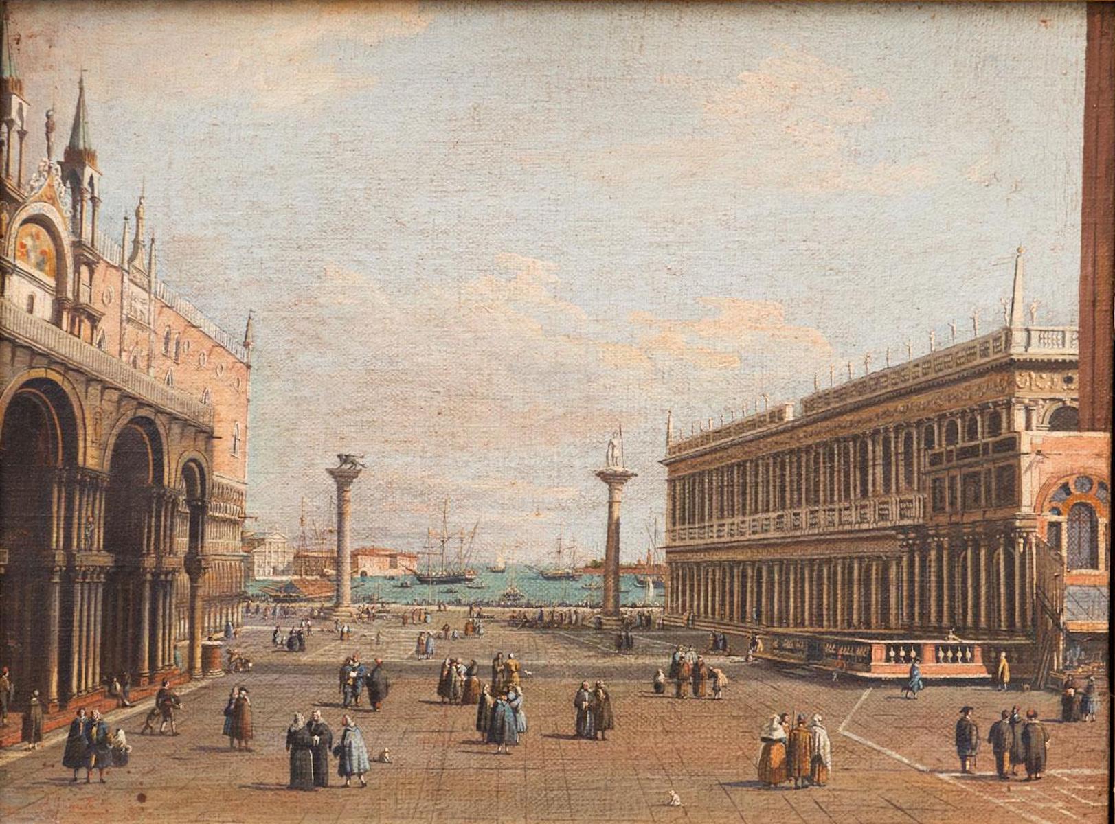 Vista de la Plaza de San Marcos - Pintura al óleo sobre lienzo - Finales del siglo XVIII - Painting de Giovanni Antonio Canal (Canaletto)