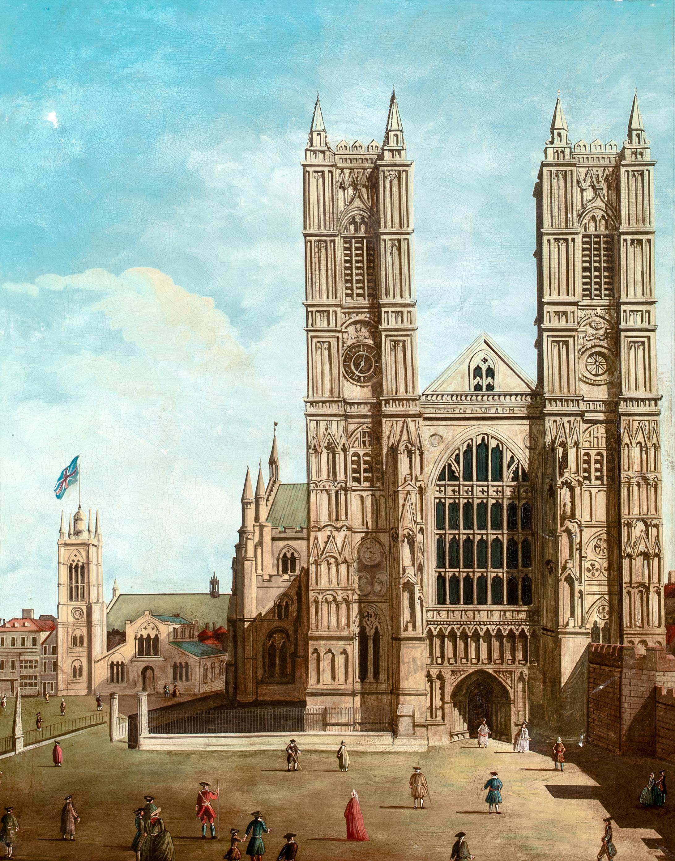 Westminster Abbey, London, 19. Jahrhundert  follower von CANALETTO (1697-1768) im Angebot 1