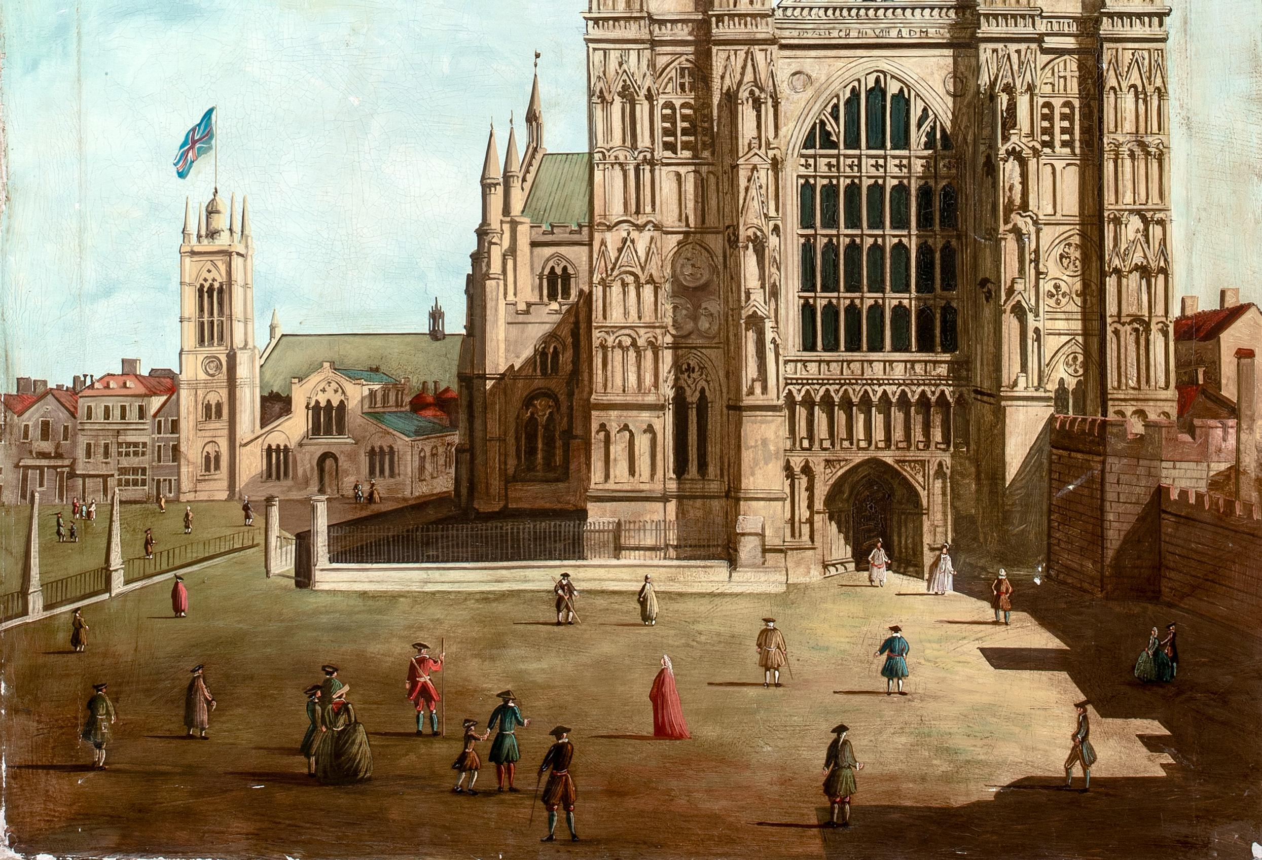 Westminster Abbey, London, 19. Jahrhundert  follower von CANALETTO (1697-1768) im Angebot 4