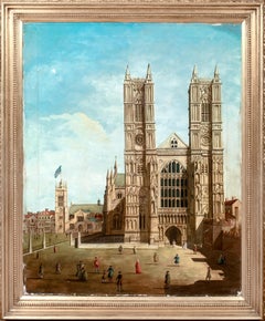 Westminster Abbey, London, 19th Century  follower of CANALETTO (1697-1768)