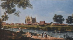 Lawrence Josset Eton College Engraving after Canaletto print