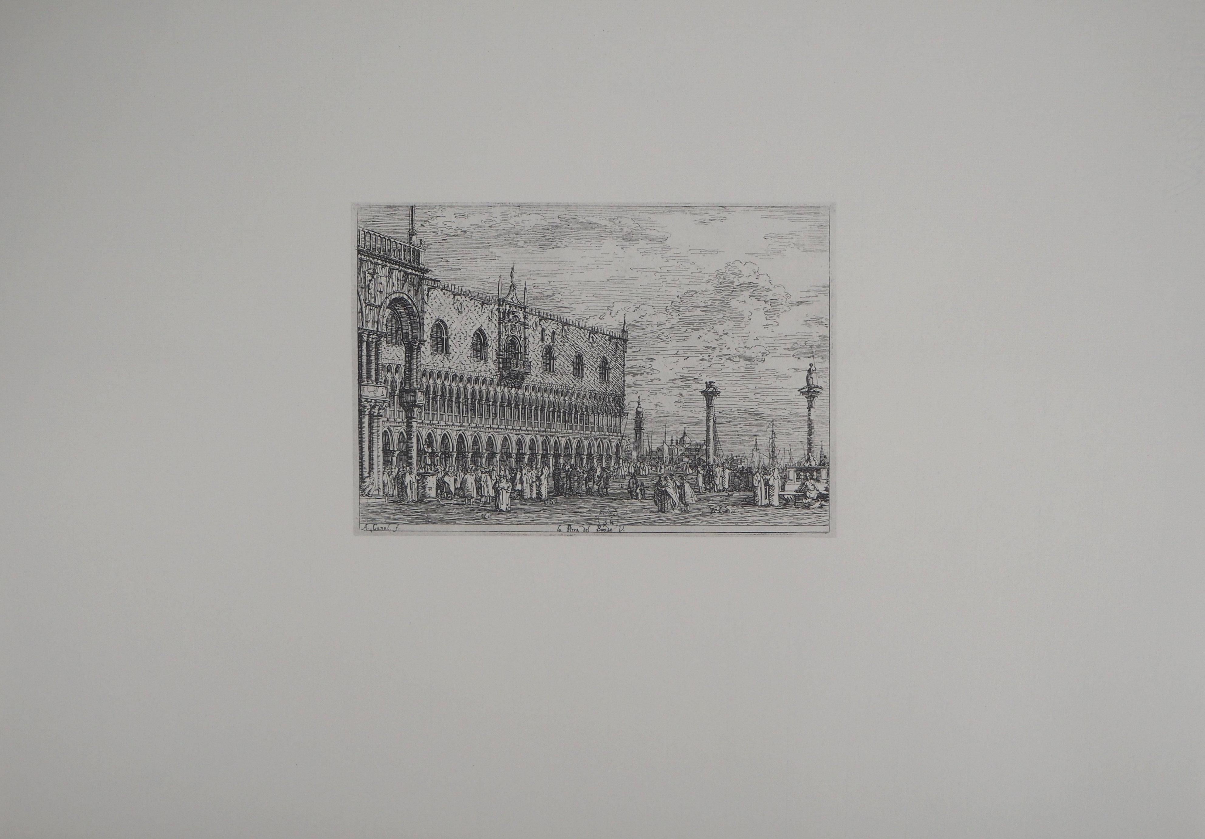 Venice: Ducal Palace - Héliogravure, 1975 - Print by Giovanni Antonio Canal (Canaletto)