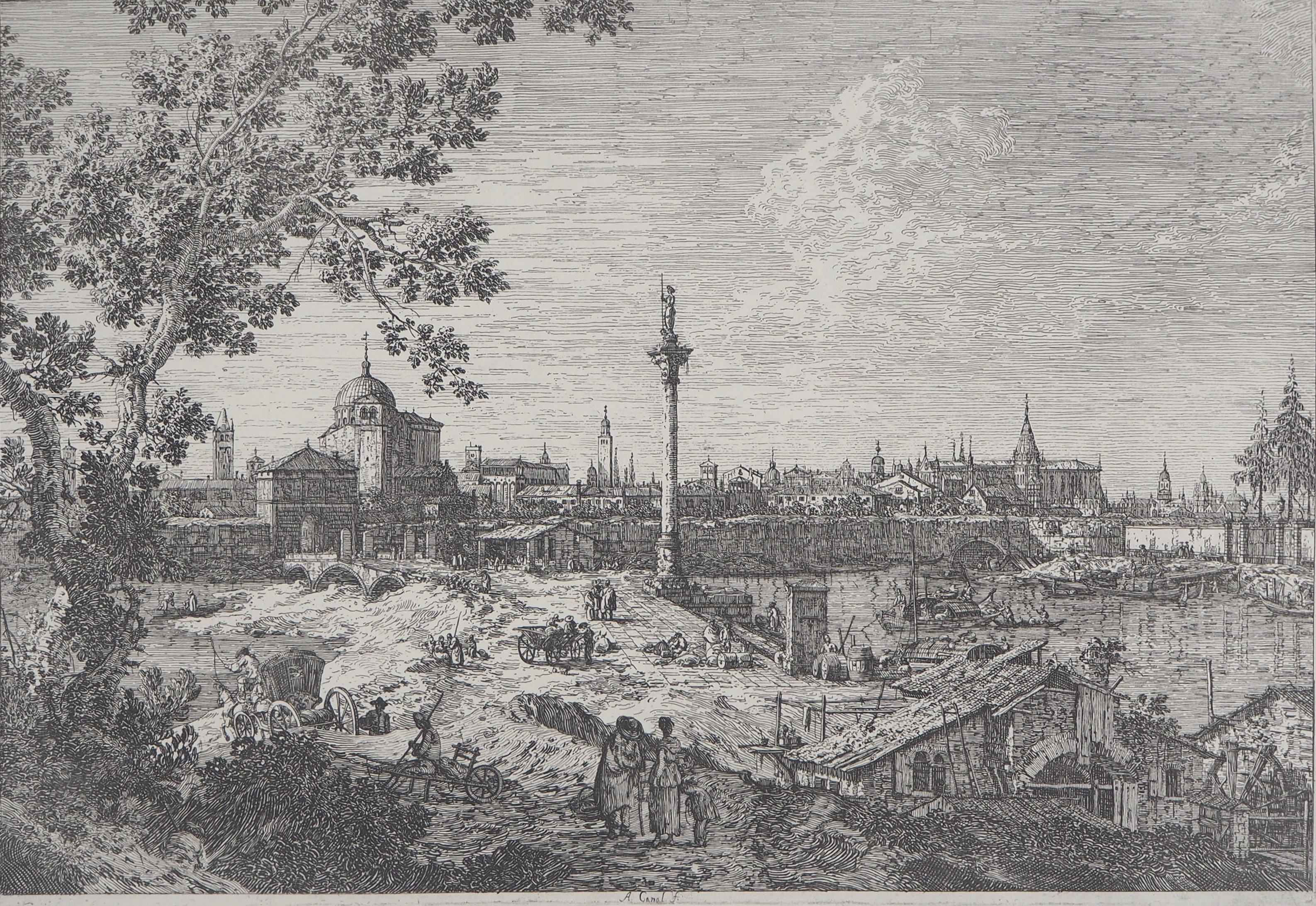 Venecia: Vista del Gran Canal - Heliograbado, 1975 - Print Académico de Giovanni Antonio Canal (Canaletto)