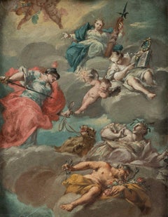 Giovanni Antonio Guardi (Venetian) - 18th century figure painting - Allegory