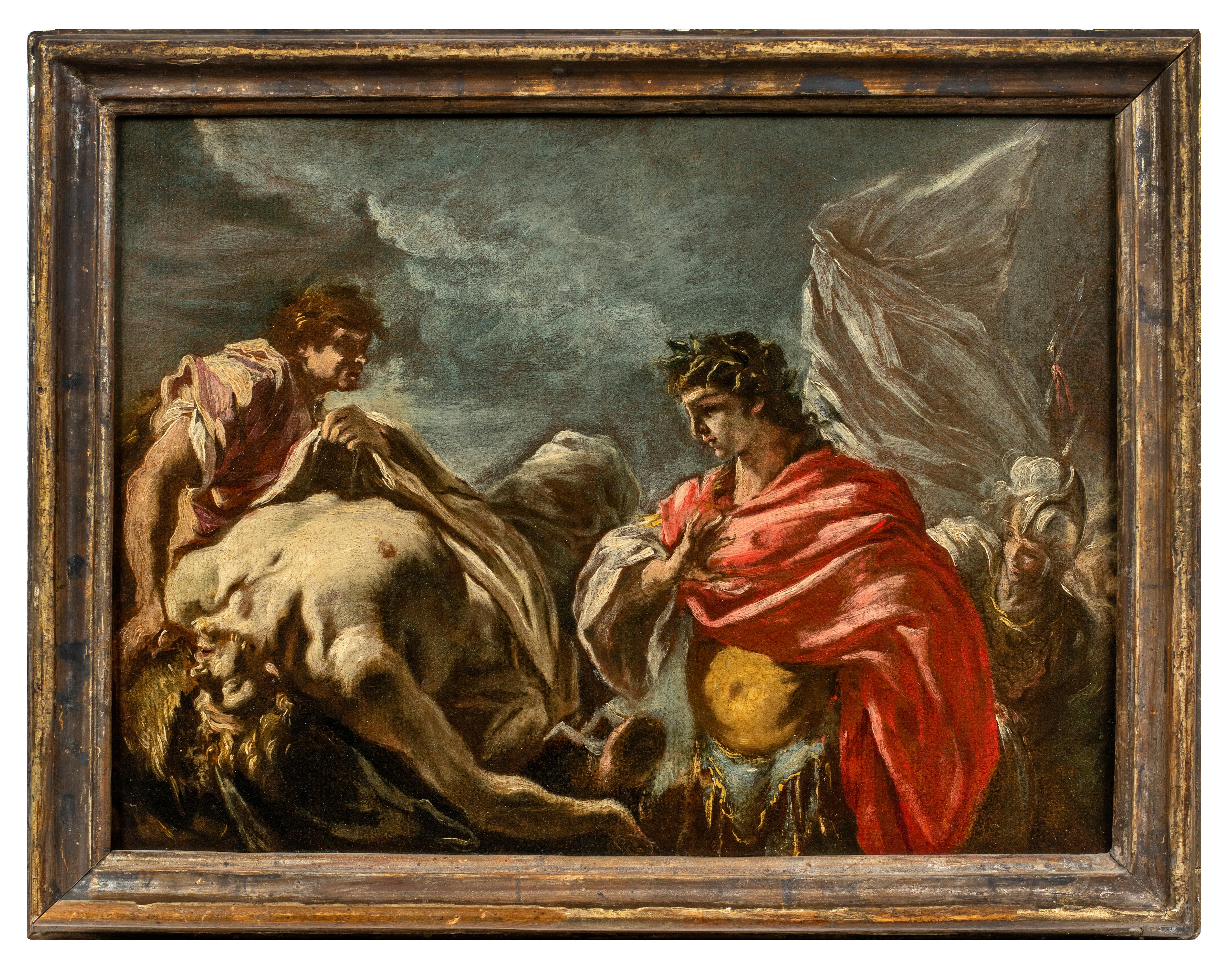 Giovanni Antonio Pellegrini Figurative Art – Alexander vor dem Körper von Darius