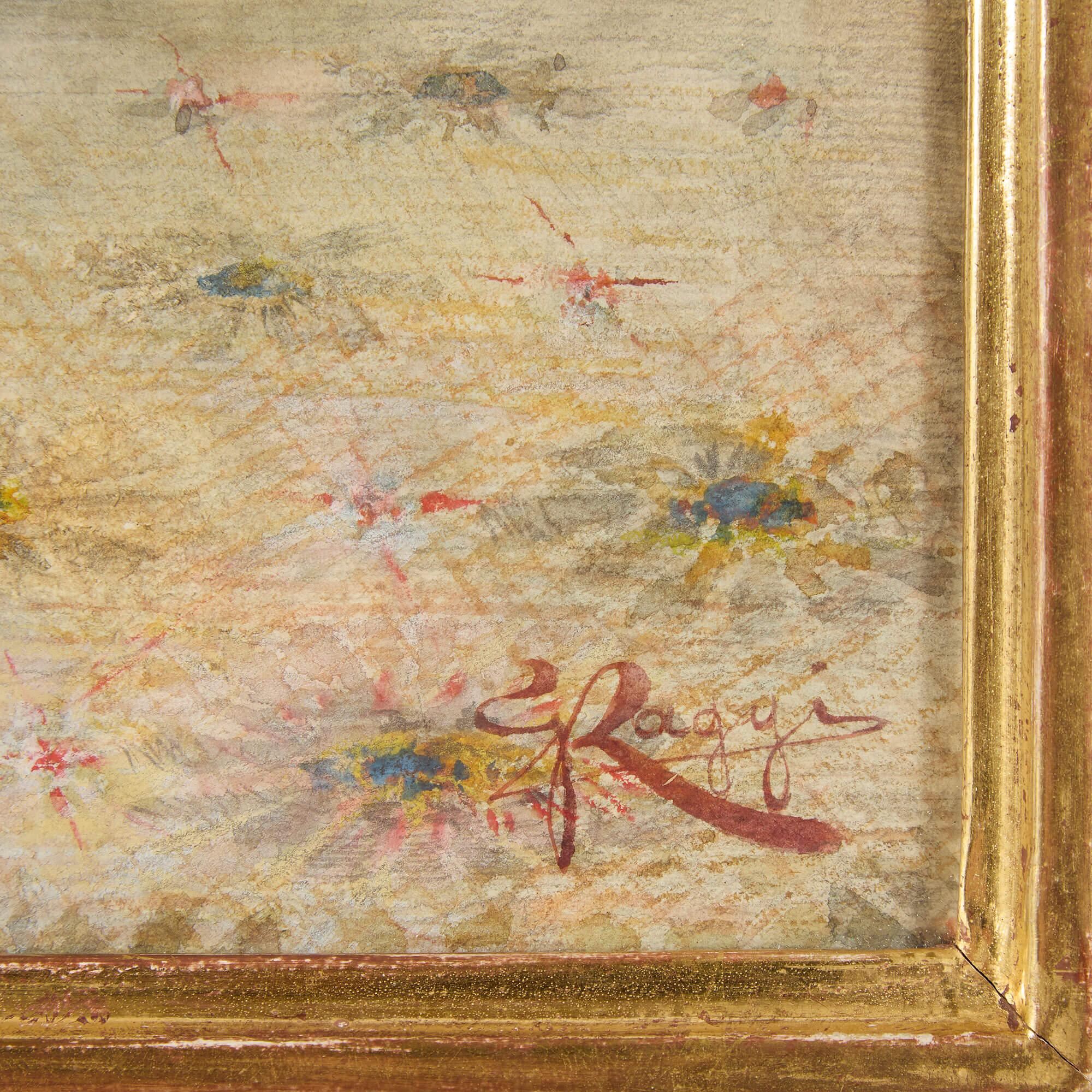 Orientalisches Aquarell Frau Dienstmädchen Interieur Giovanni Raggi Italienisch 19. im Angebot 2
