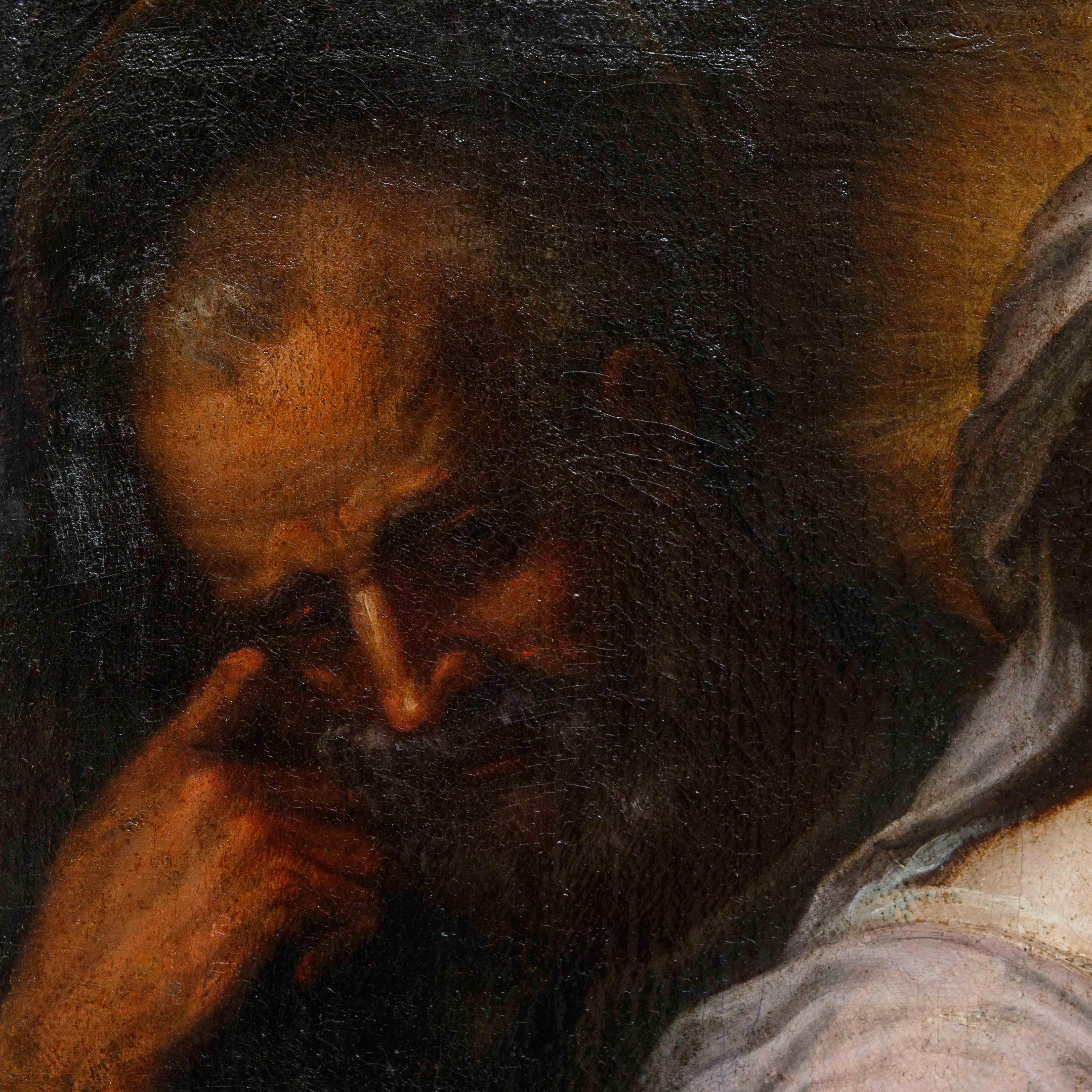 Madonna mit Kind und Heiligen Öl auf Leinwand Giovanni Balducci, genannt Cosci im Angebot 5