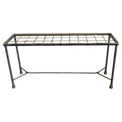 Giovanni Banci for Hermès Attributed Iron & Brass Console Table, Circa 1980s