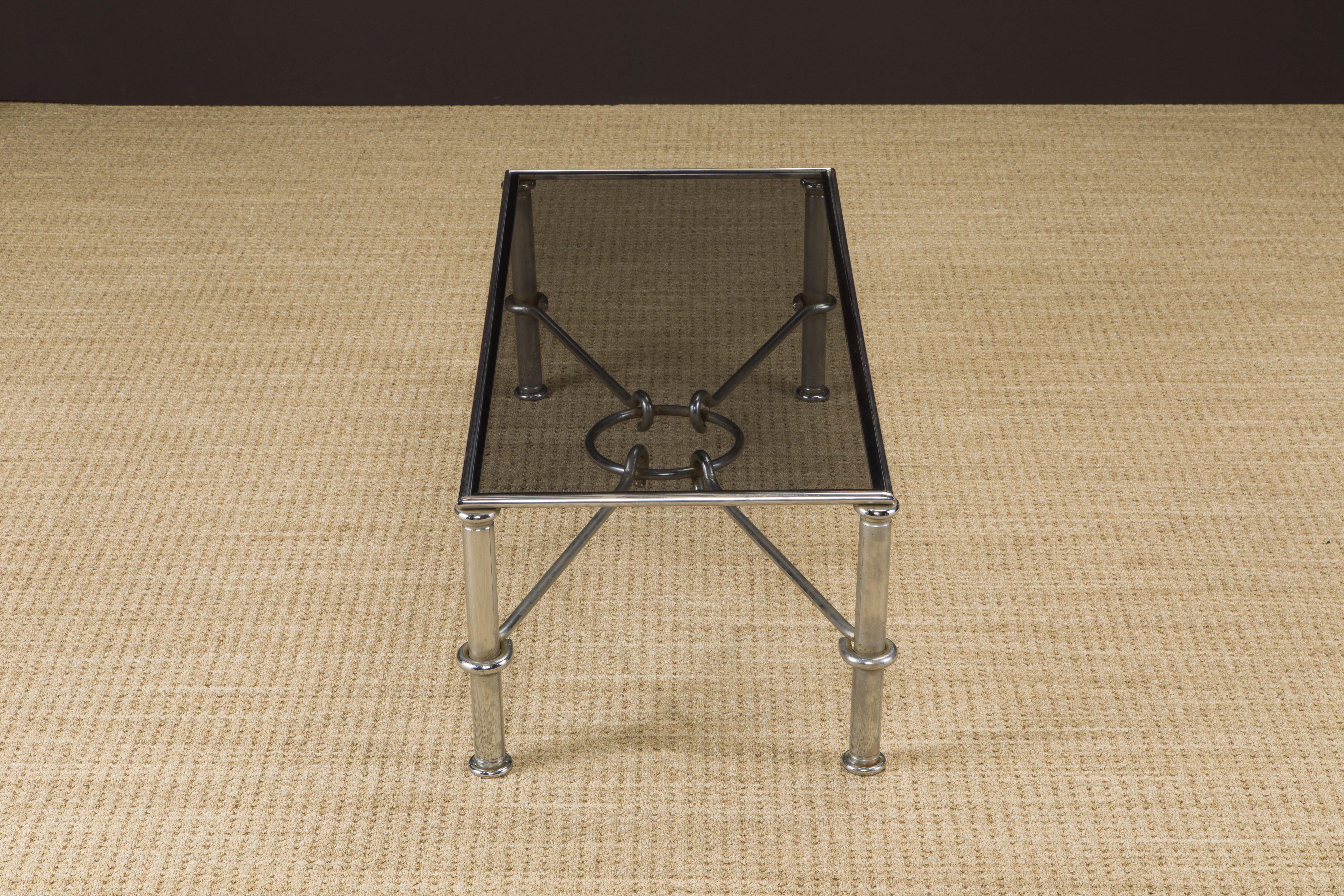 Italian Giovanni Banci for Hermès Equestrian Neoclassical Style Coffee Table, 1970s  For Sale