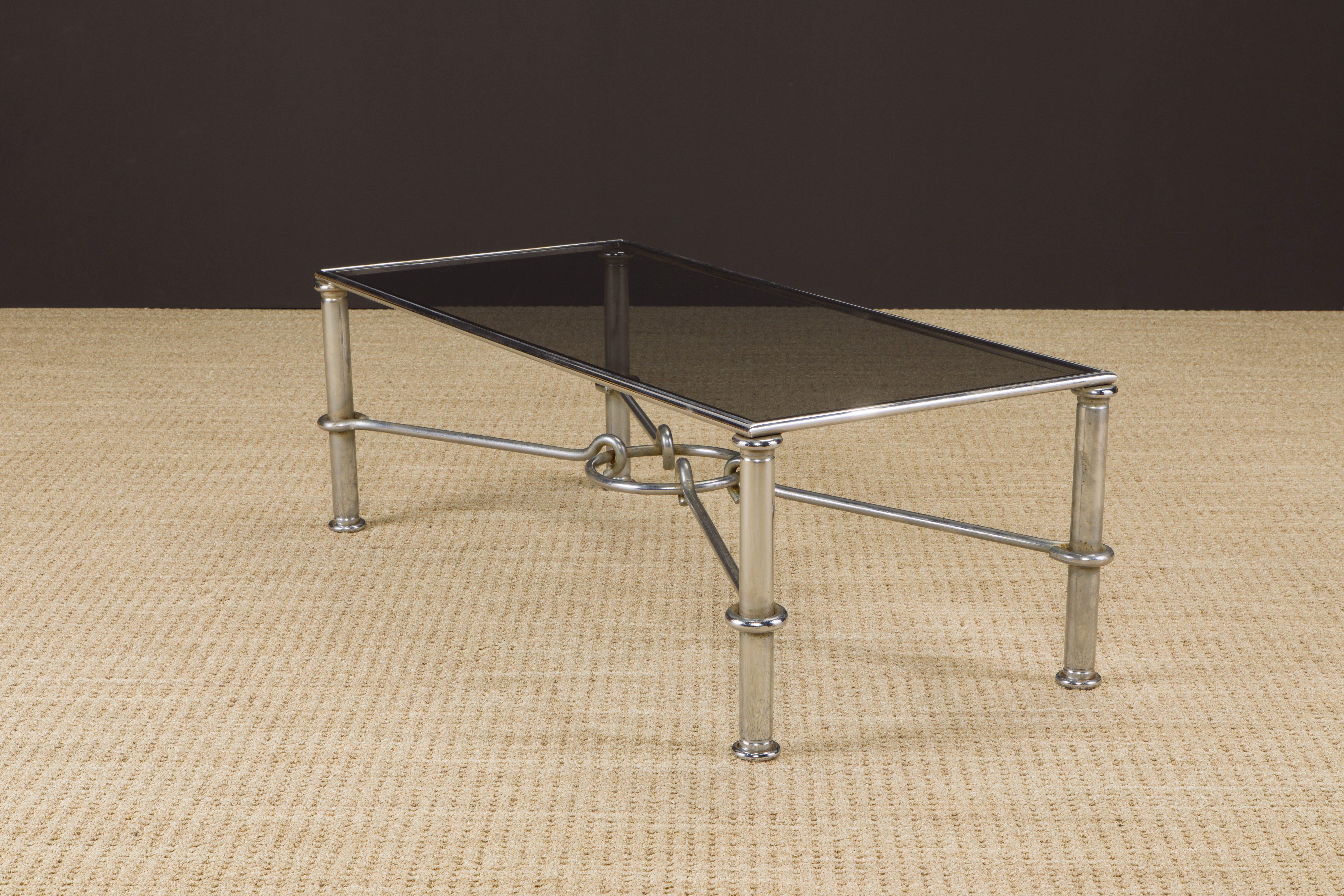 Giovanni Banci for Hermès Equestrian Neoclassical Style Coffee Table, 1970s  In Good Condition For Sale In Los Angeles, CA