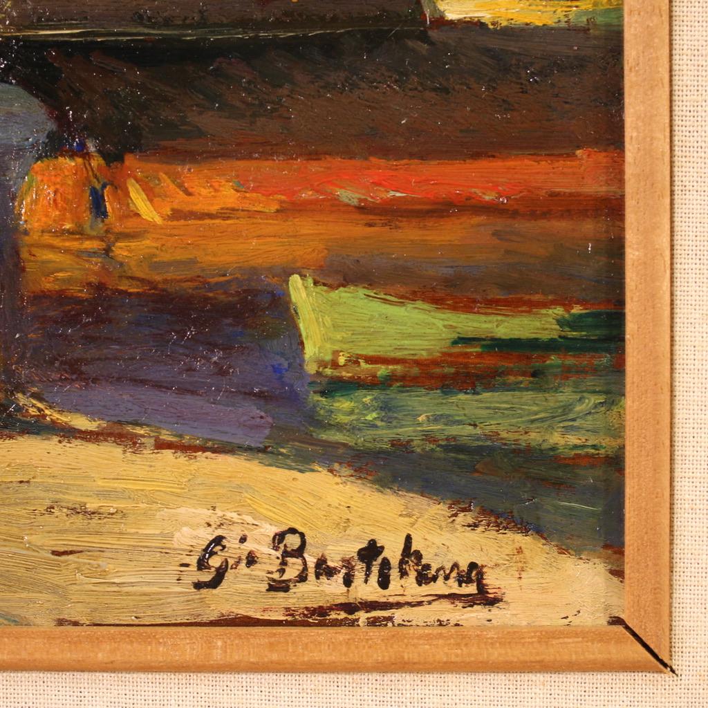 20th Century Oil on Board Italian Signed Giovanni Bartolena Landscape Painting in vendita 10