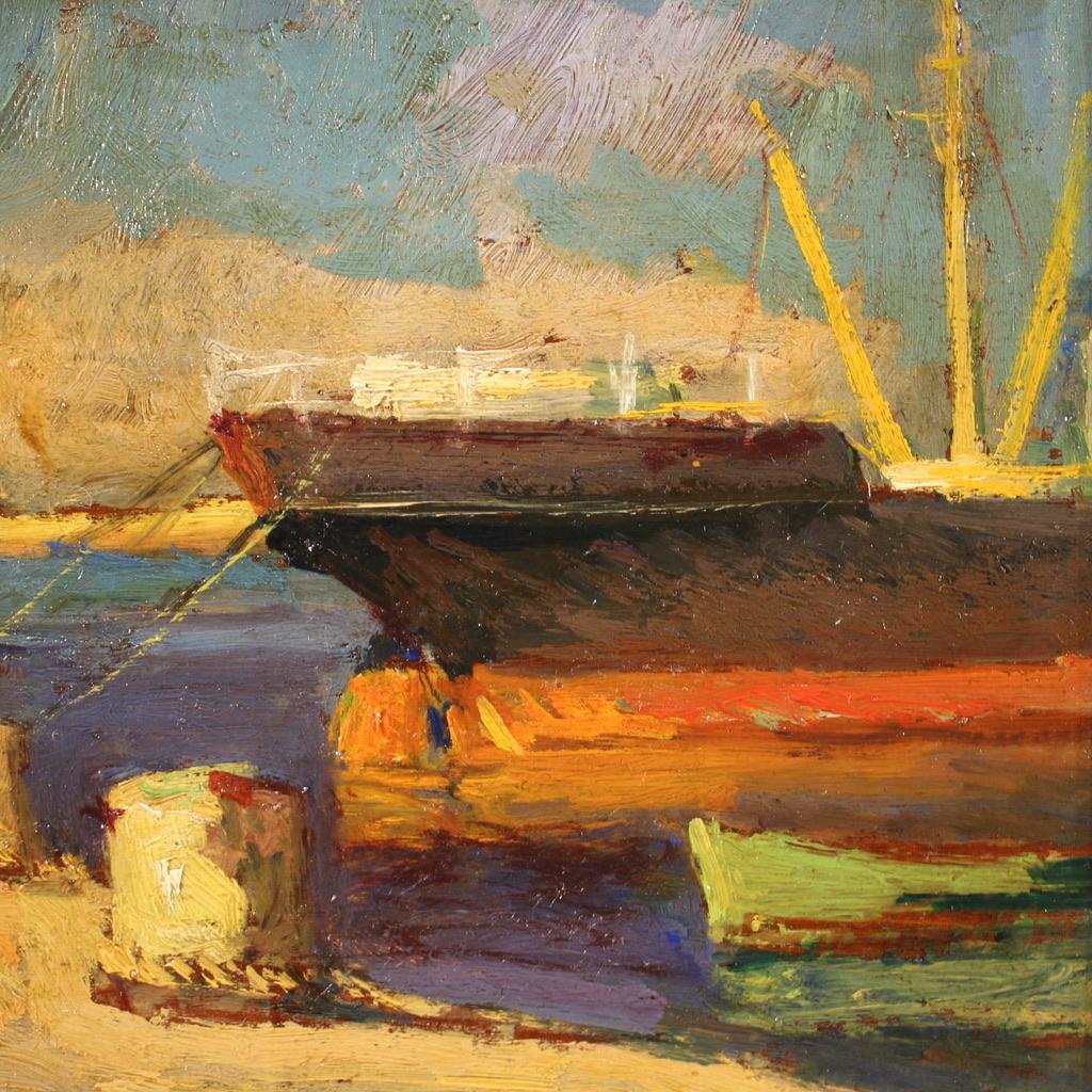 20th Century Oil on Board Italian Signed Giovanni Bartolena Landscape Painting in vendita 13