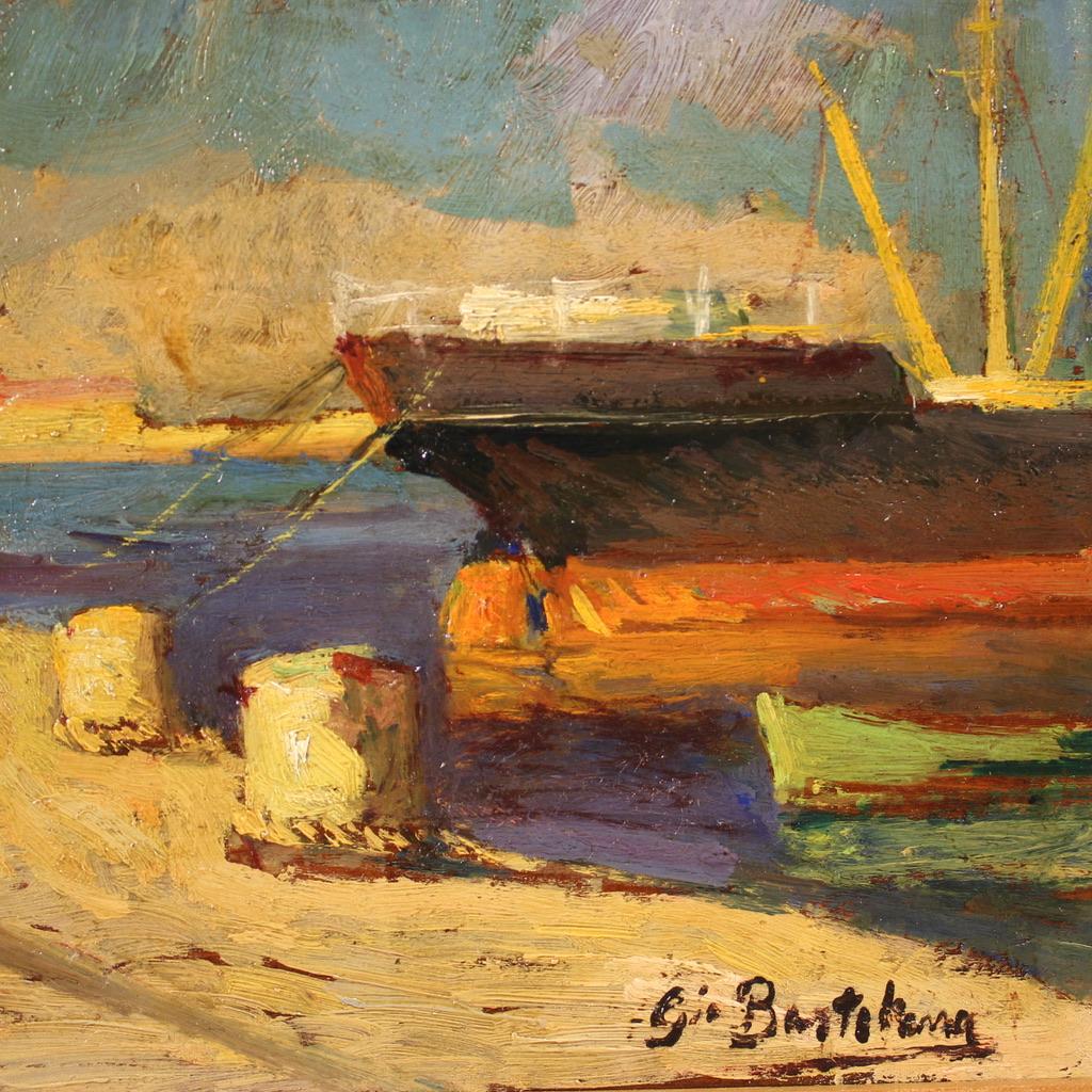 20th Century Oil on Board Italian Signed Giovanni Bartolena Landscape Painting in vendita 8