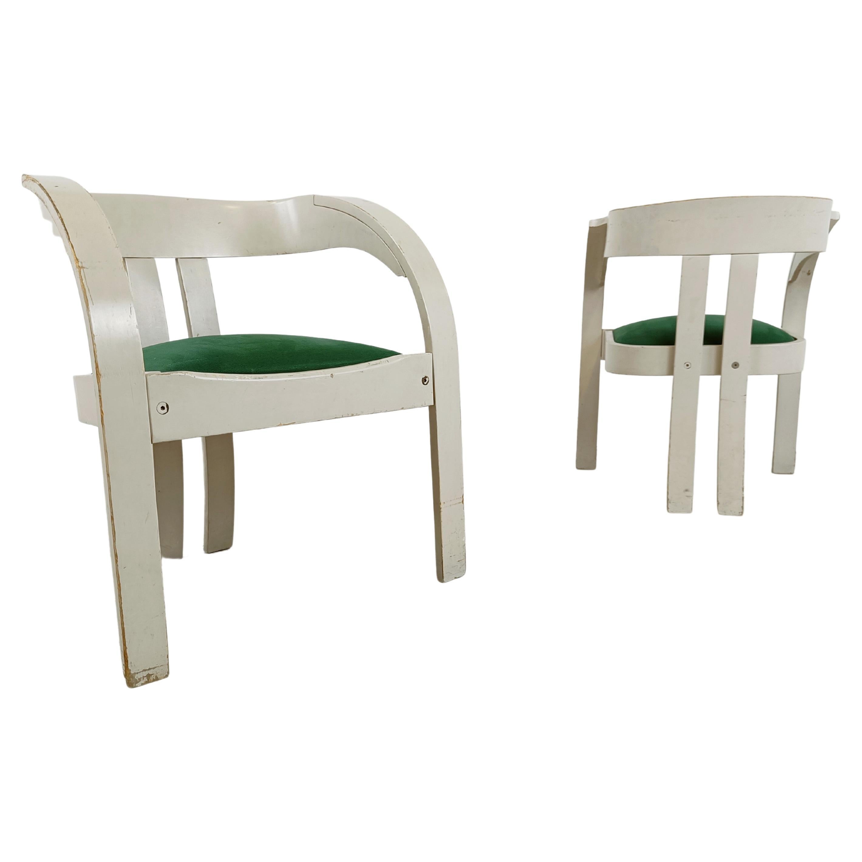 Giovanni Battista Bassi pour Poltronova - Paire de fauteuils "Elisa" des années 1960