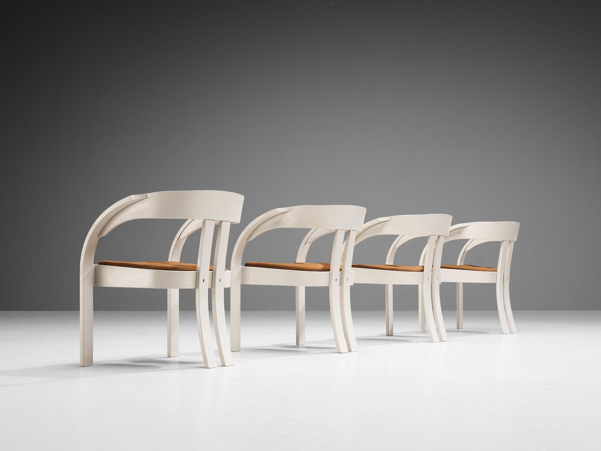 Set aus vier Sesseln „Elisa“ von Giovanni Battista Bassi für Poltronova  (Moderne der Mitte des Jahrhunderts) im Angebot