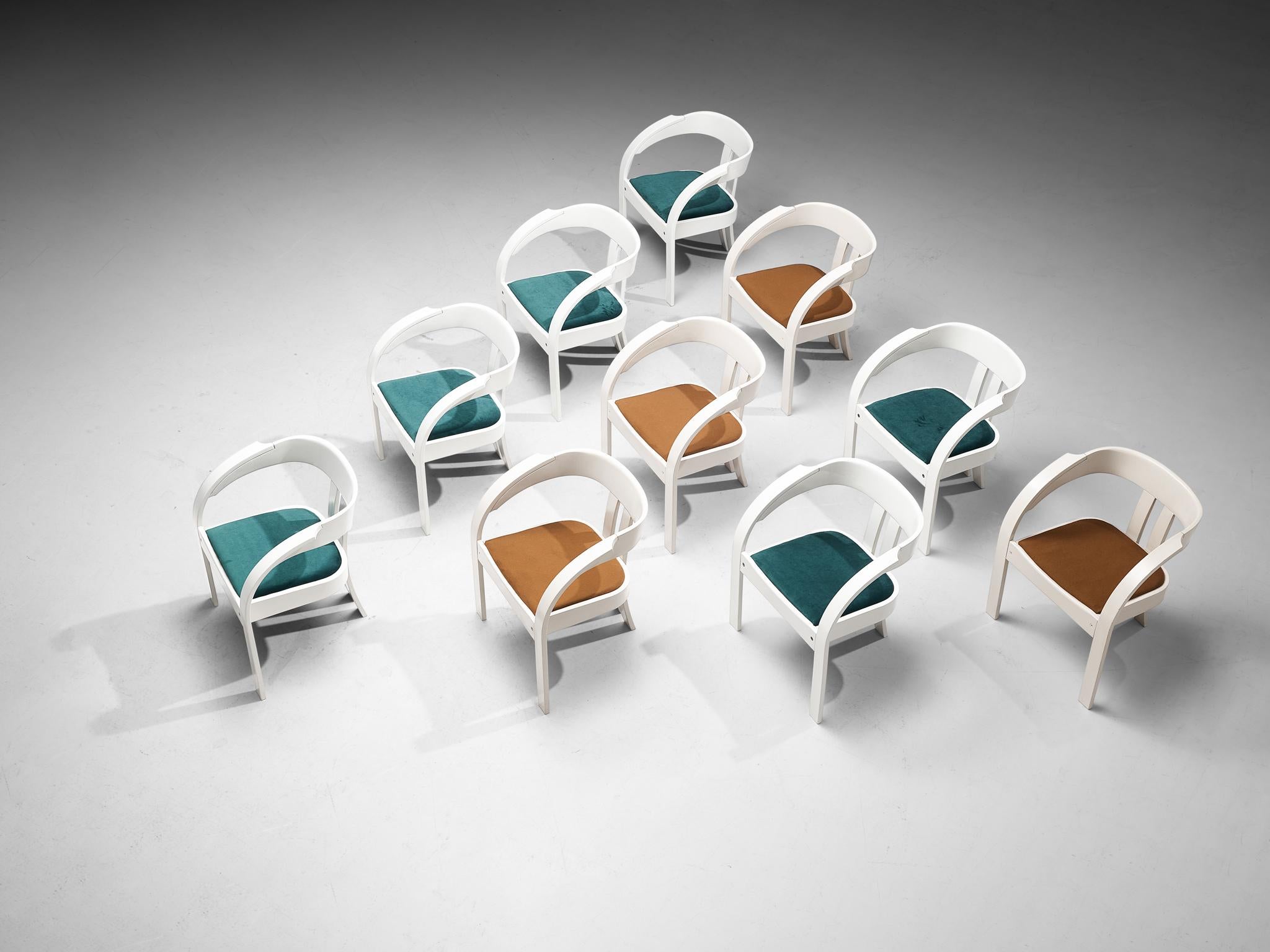 Set aus zehn Sesseln „Elisa“ von Giovanni Battista Bassi für Poltronova  im Zustand „Gut“ im Angebot in Waalwijk, NL