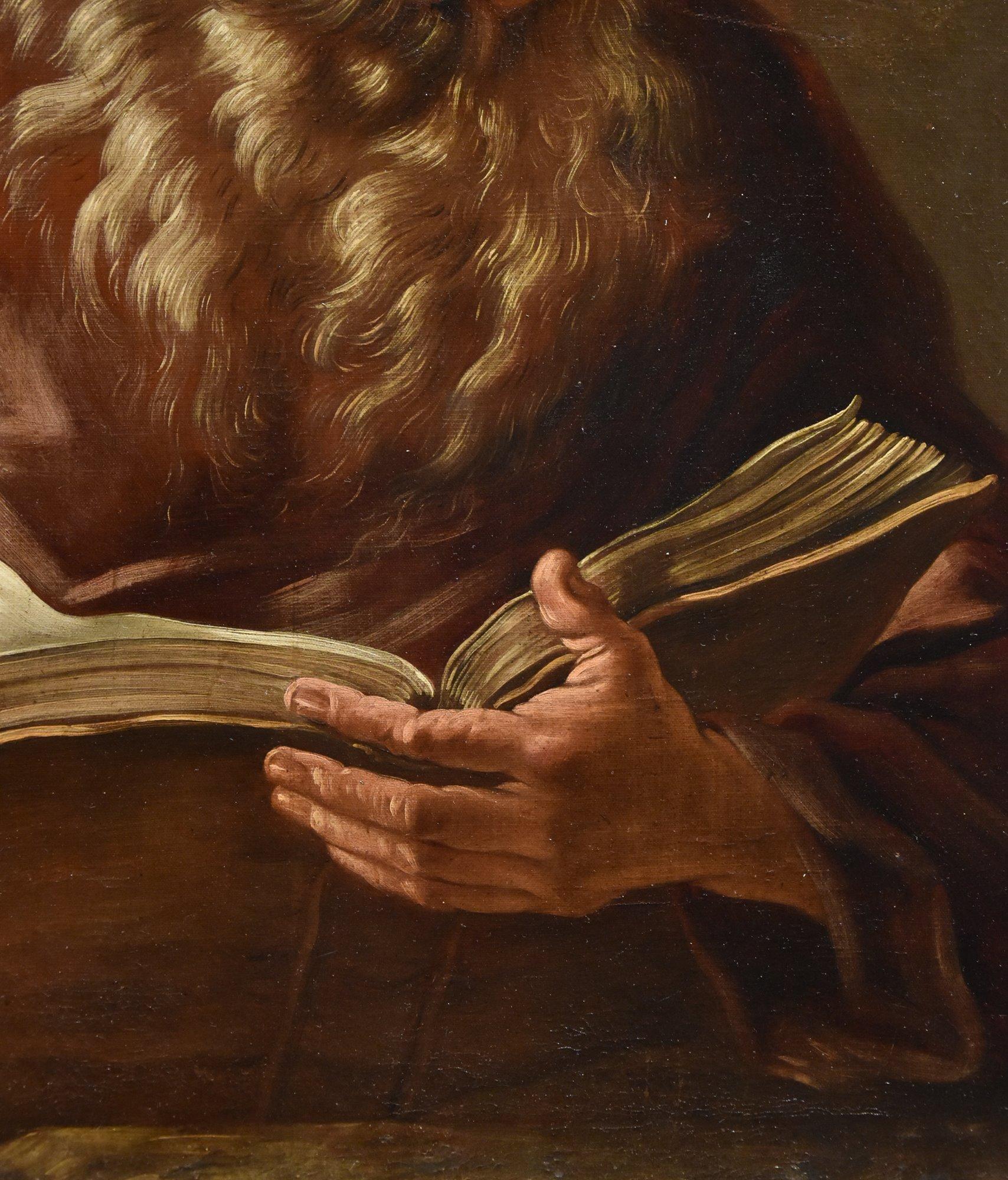 Giovanni Battista Beinaschi (Fossano c. 1634 - Naples 1688) 

Portrait of the philosopher Heraclitus (absorbed in reading)  

Oil on canvas (82 x 64 cm - Framed 95 x 75 cm.)  

The painting shows an intense image of the Greek philosopher Heraclitus,
