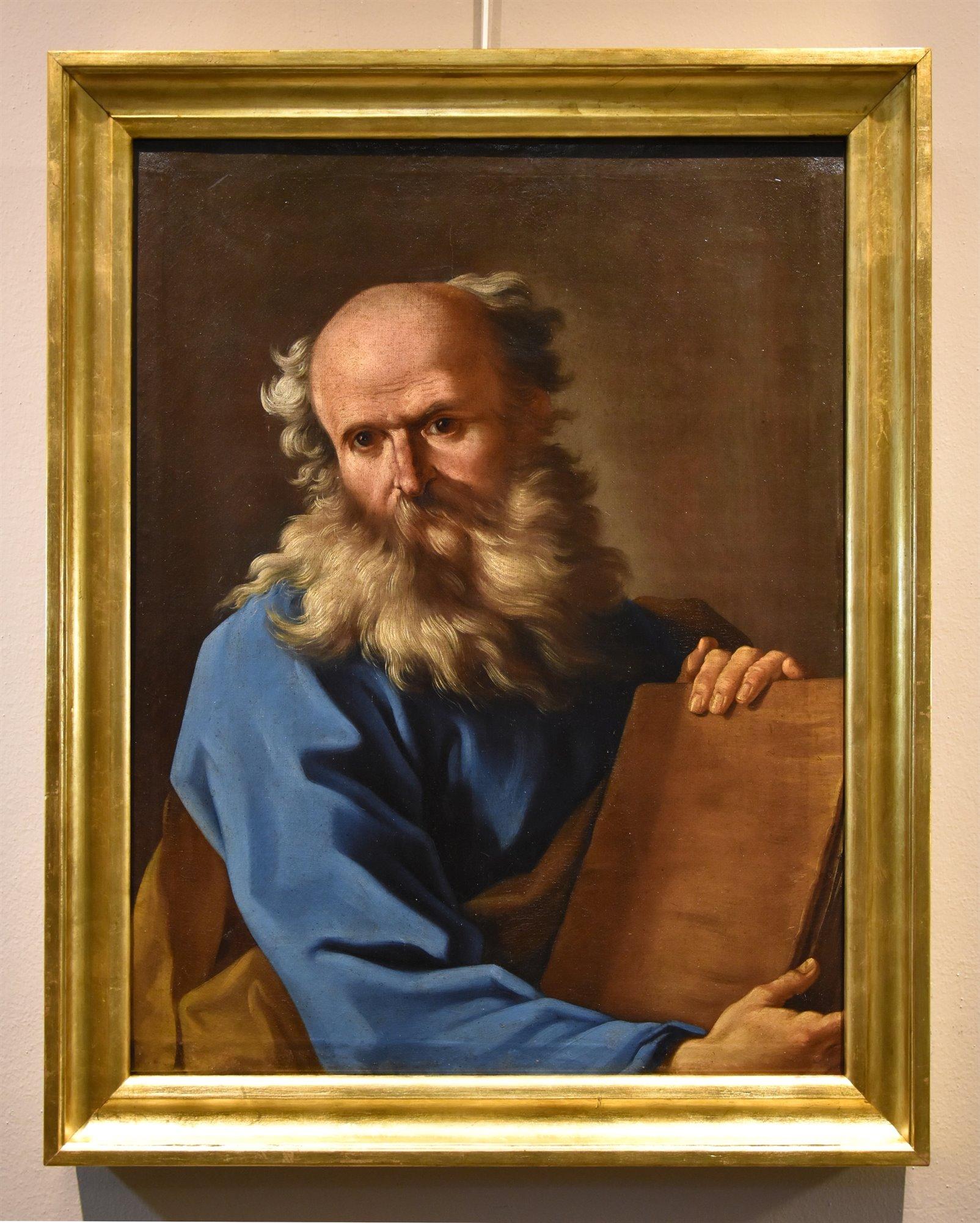 Portrait Philosopher Democritus Beinaschi Paint 17th Century Oil on canvas - Painting by Giovanni Battista Beinaschi (Fossano, c. 1634 – Naples, 1688) 