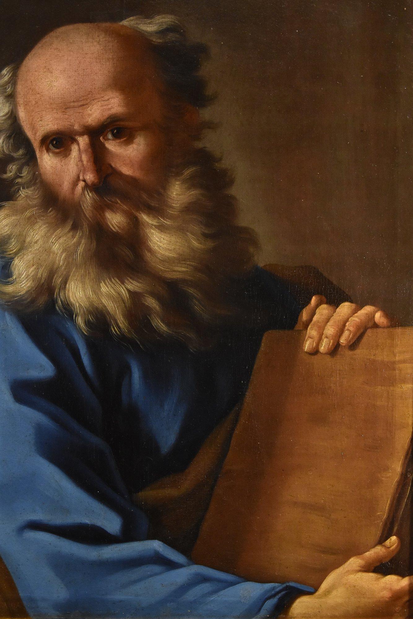 Portrait Philosopher Democritus Beinaschi Paint 17th Century Oil on canvas - Brown Portrait Painting by Giovanni Battista Beinaschi (Fossano, c. 1634 – Naples, 1688) 