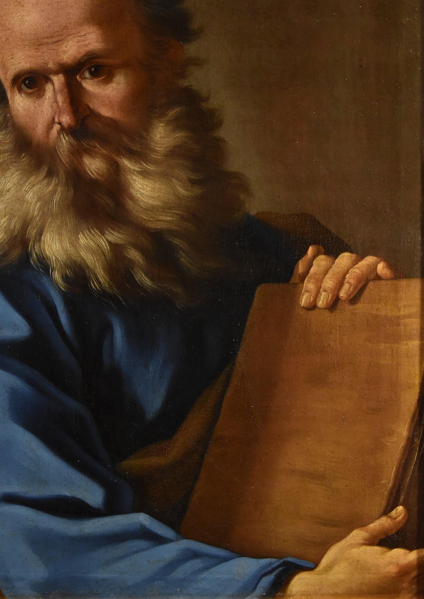 Giovanni Battista Beinaschi (Fossano, c. 1634 – Naples, 1688) 

Portrait of the philosopher Democritus (showing a book with a white cover)  

Oil on canvas (82 x 64 cm - Framed 95 x 75 cm.)  

The painting shows an intense image of the Greek