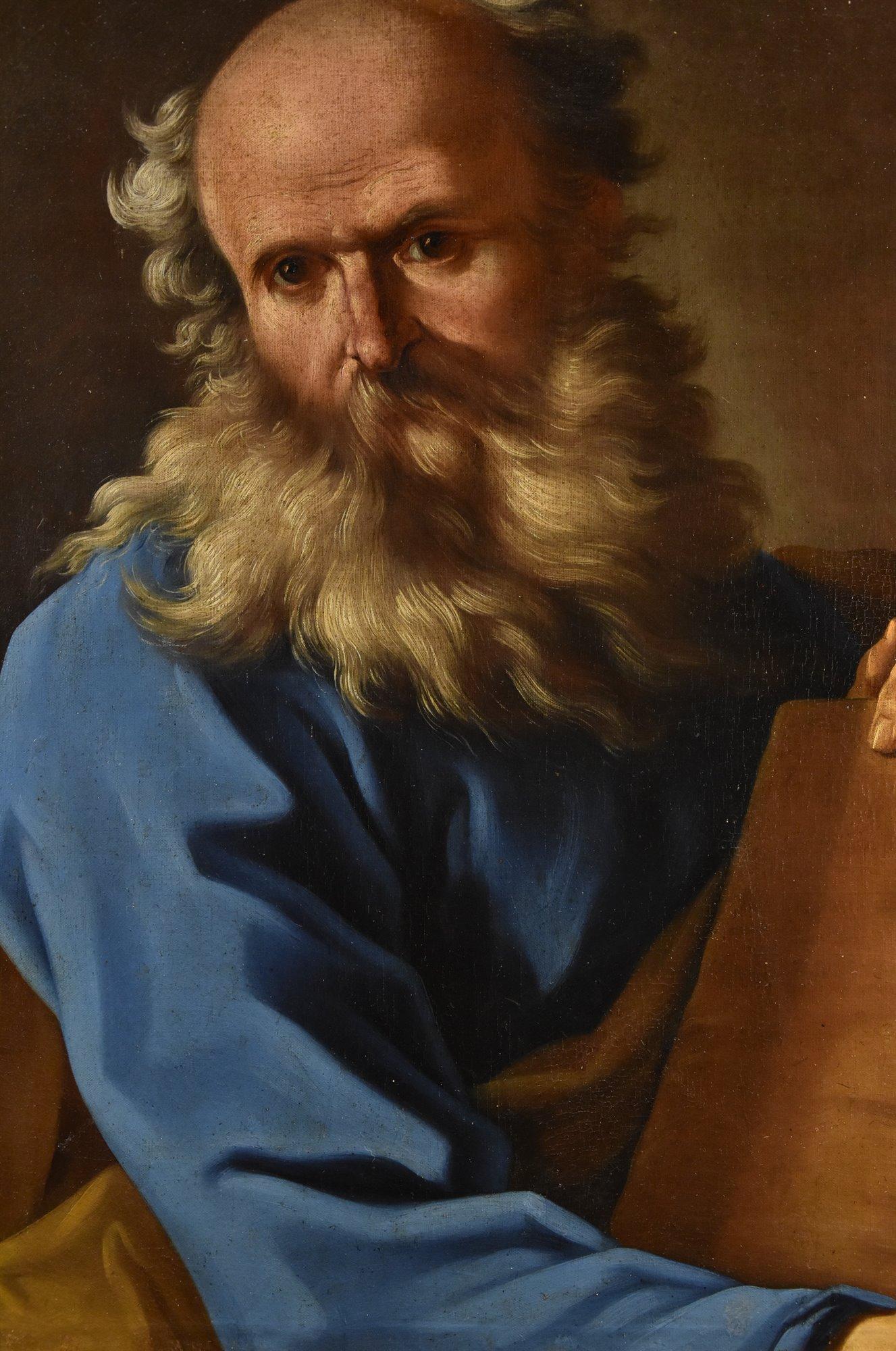 Portrait Philosopher Democritus Beinaschi Paint 17th Century Oil on canvas For Sale 1