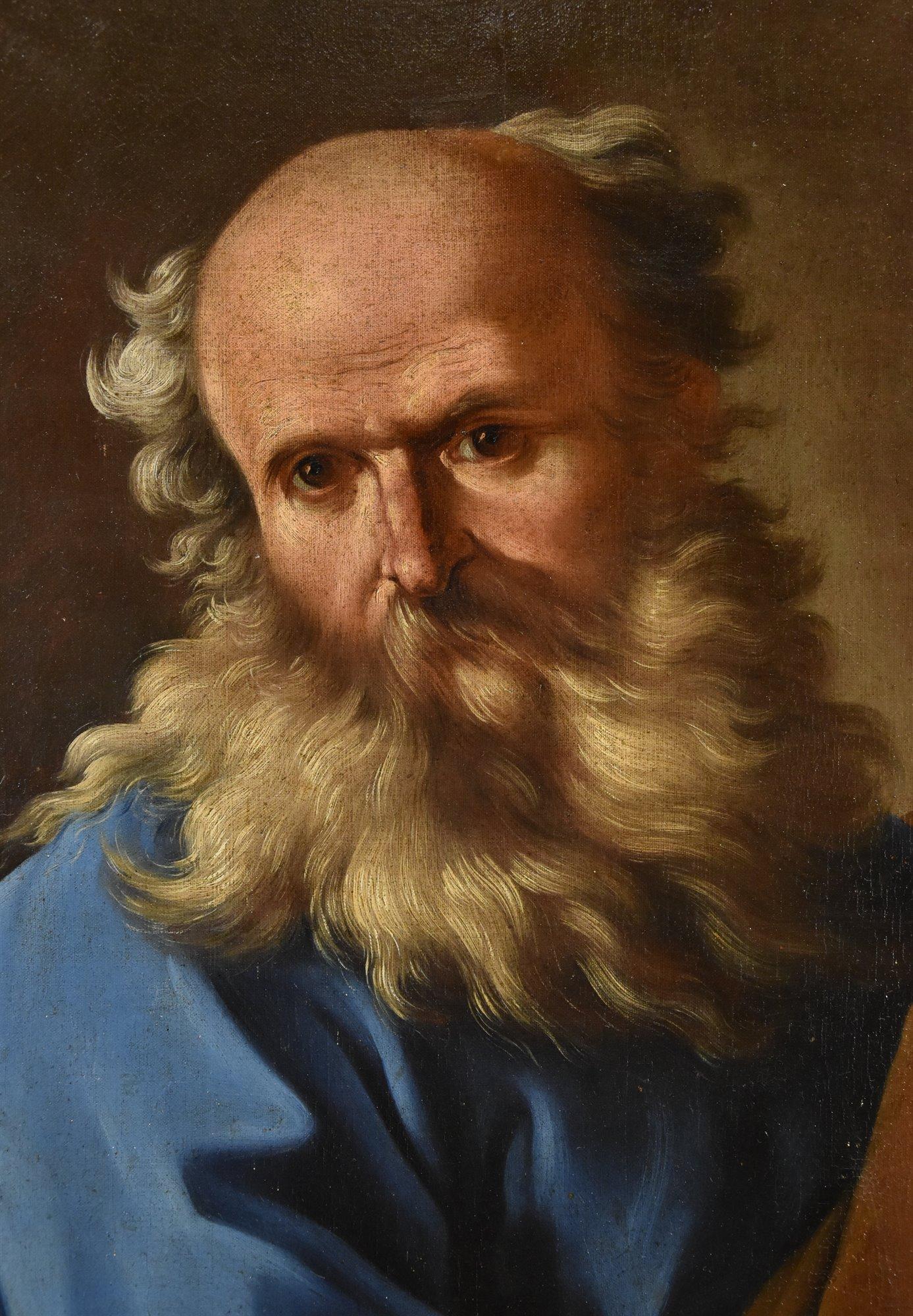 Portrait Philosopher Democritus Beinaschi Paint 17th Century Oil on canvas For Sale 2
