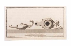 Oil Lamp - Etching by Giovanni Battista Casanova - 18th Century