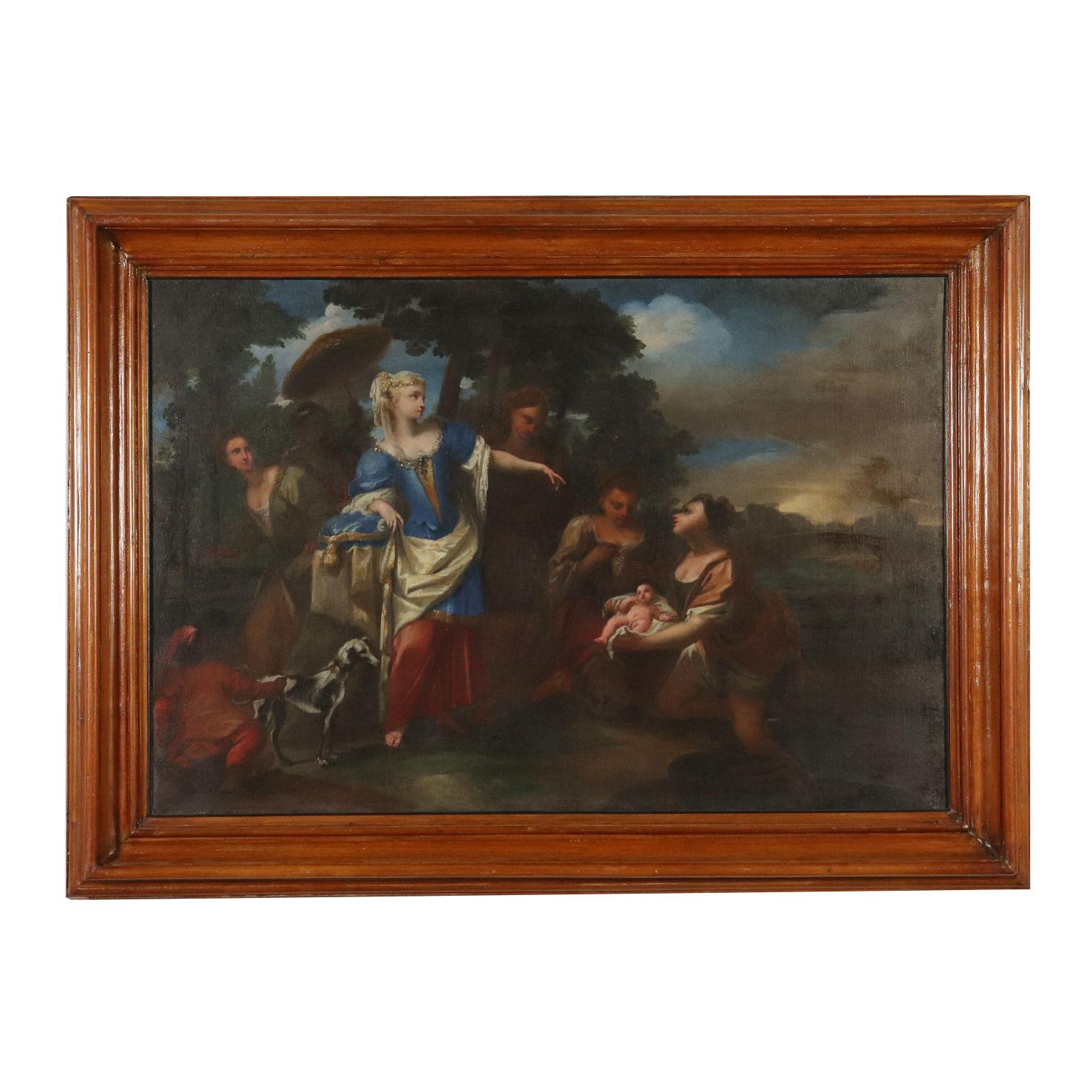 Oil painting on canvas. Giovanni Battista Crosato was originally from Venice but he worked a lot for the Savoy Court in Turin (his frescoes are in the Stupinigi villa, Villa della Regina and some of them in the Royal Palace too). He favored biblical