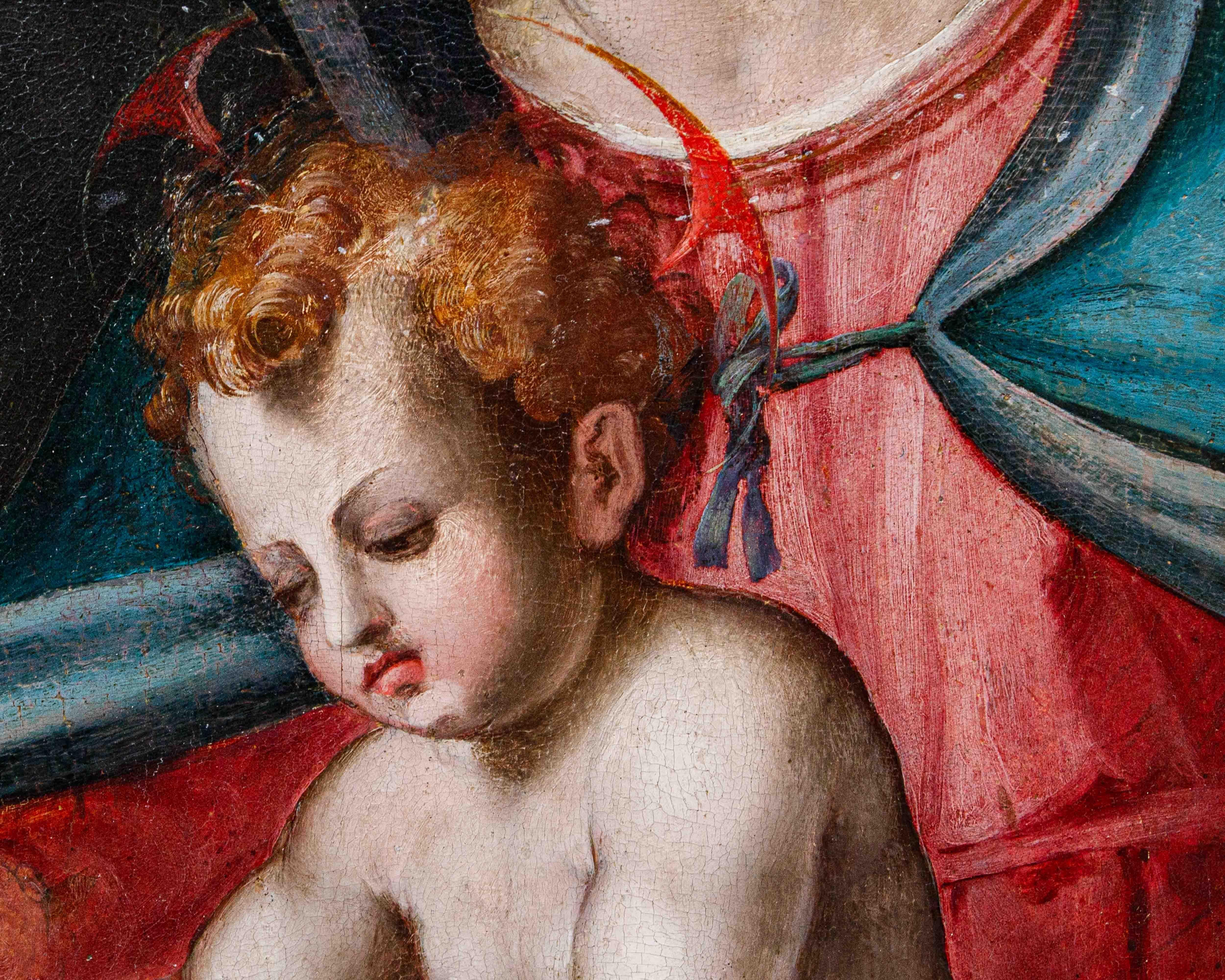 Di Giovanni Battista del Verrocchio, Madonna con Bambino e San Giovannino in vendita 5