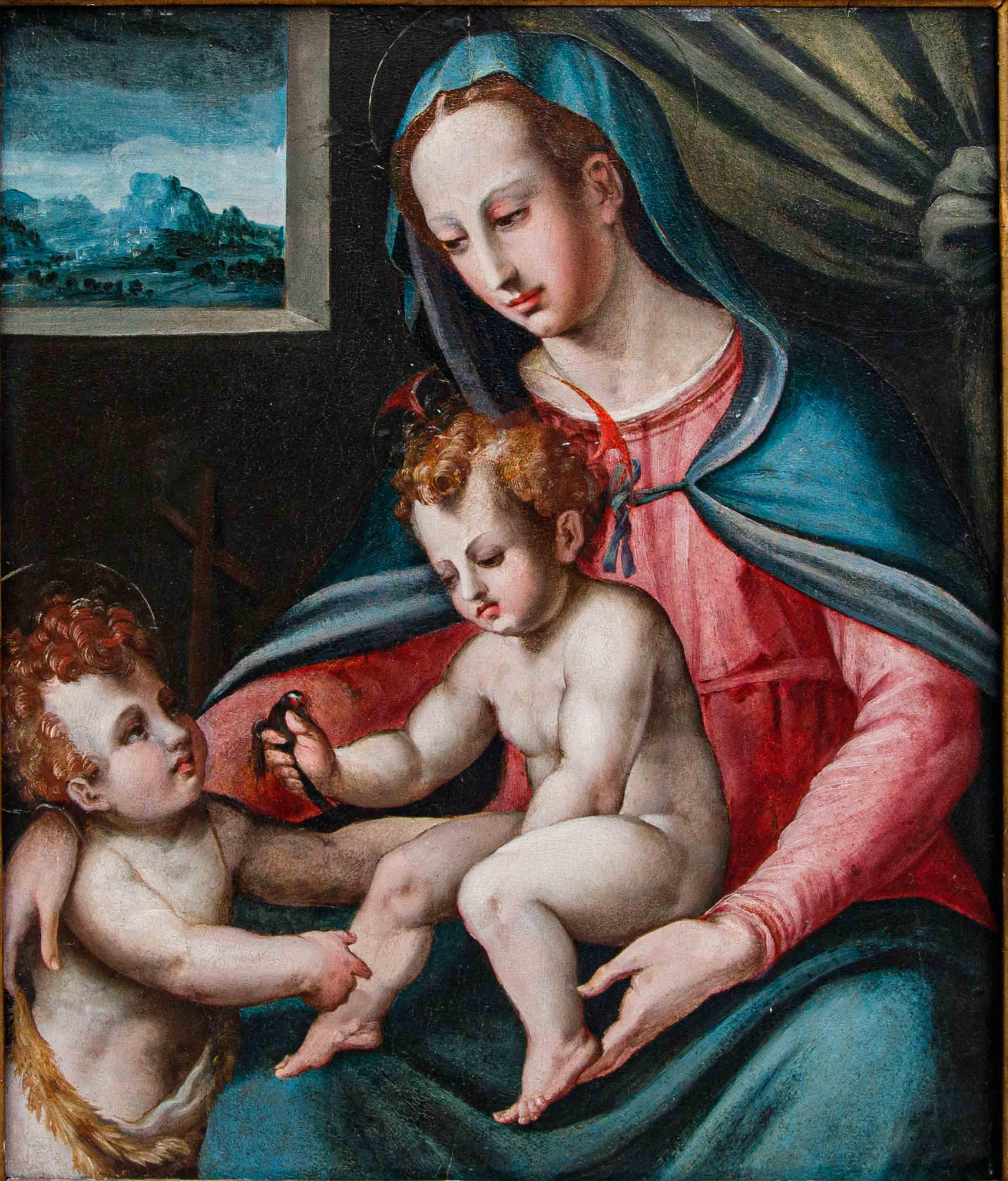 Di Giovanni Battista del Verrocchio, Madonna con Bambino e San Giovannino in vendita 9