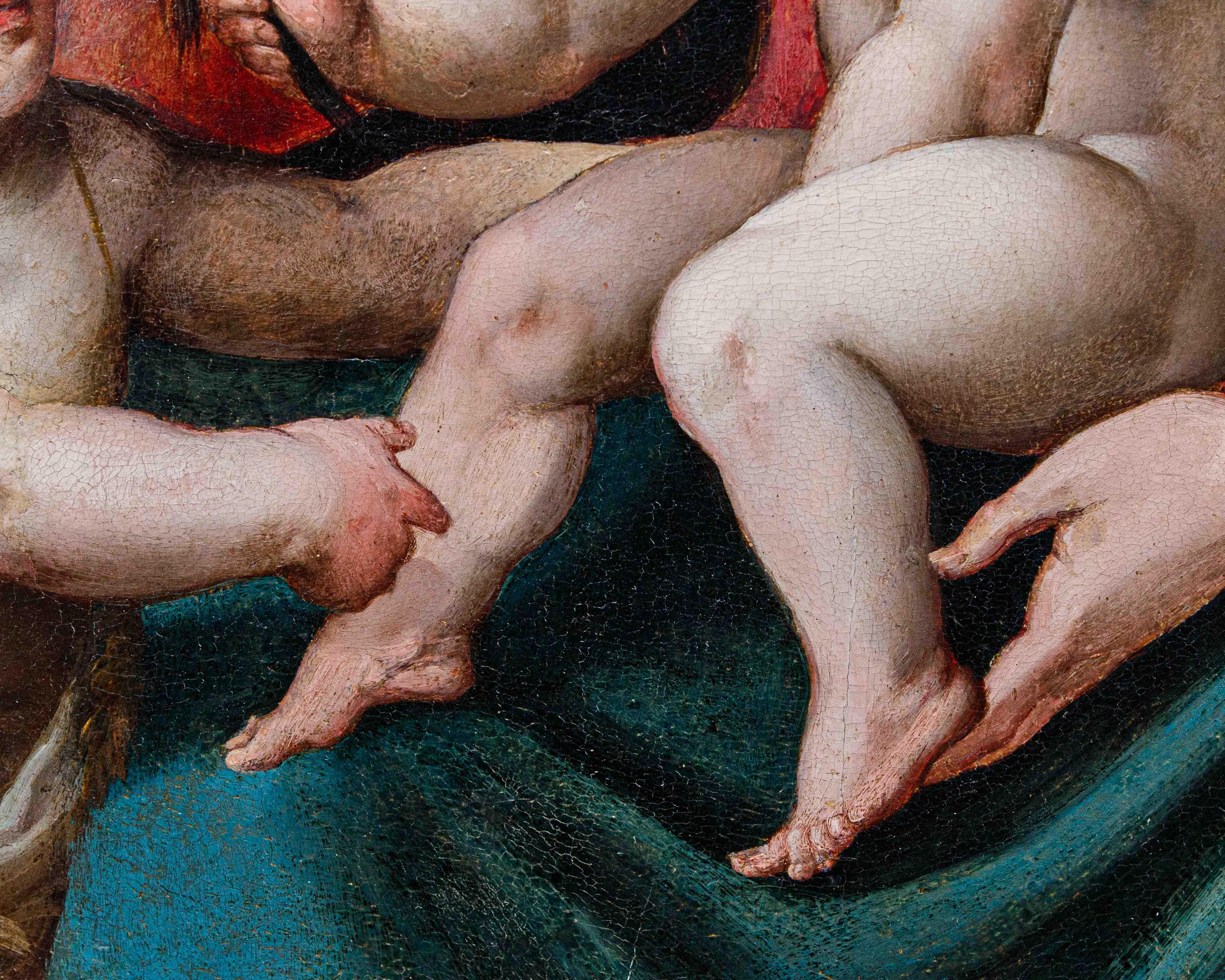 Di Giovanni Battista del Verrocchio, Madonna con Bambino e San Giovannino in vendita 1