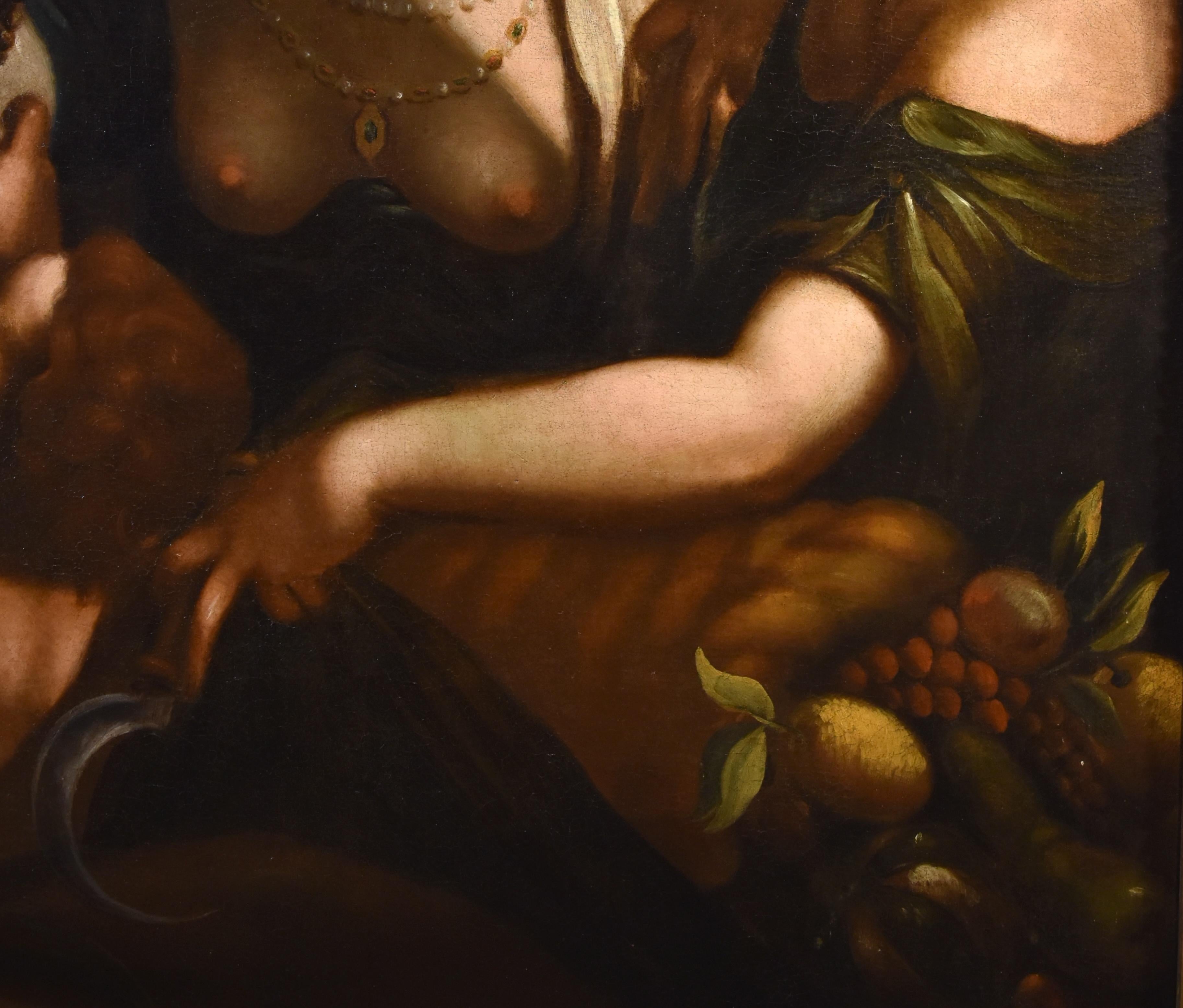 Venere Bacco Cerere Paggi Dipinto del XVII secolo Olio su tela Antico maestro Mitologico in vendita 6