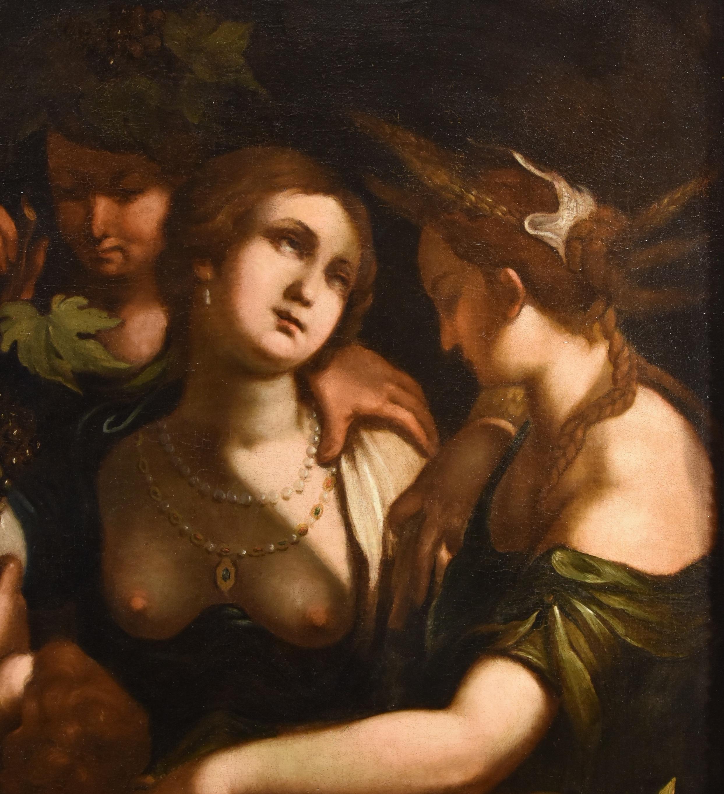 Giovanni Battista Paggi (Genova 1554 - Genova 1627)
Venere, Bacco e Cerere (titolo parallelo: 'Sine Cerere et Baccho, friget Venus')

Olio su tela
103 x 78 cm. - Incorniciato 125 x 100 cm.

'Sine Cerere et Baccho friget Venus' è una citazione latina