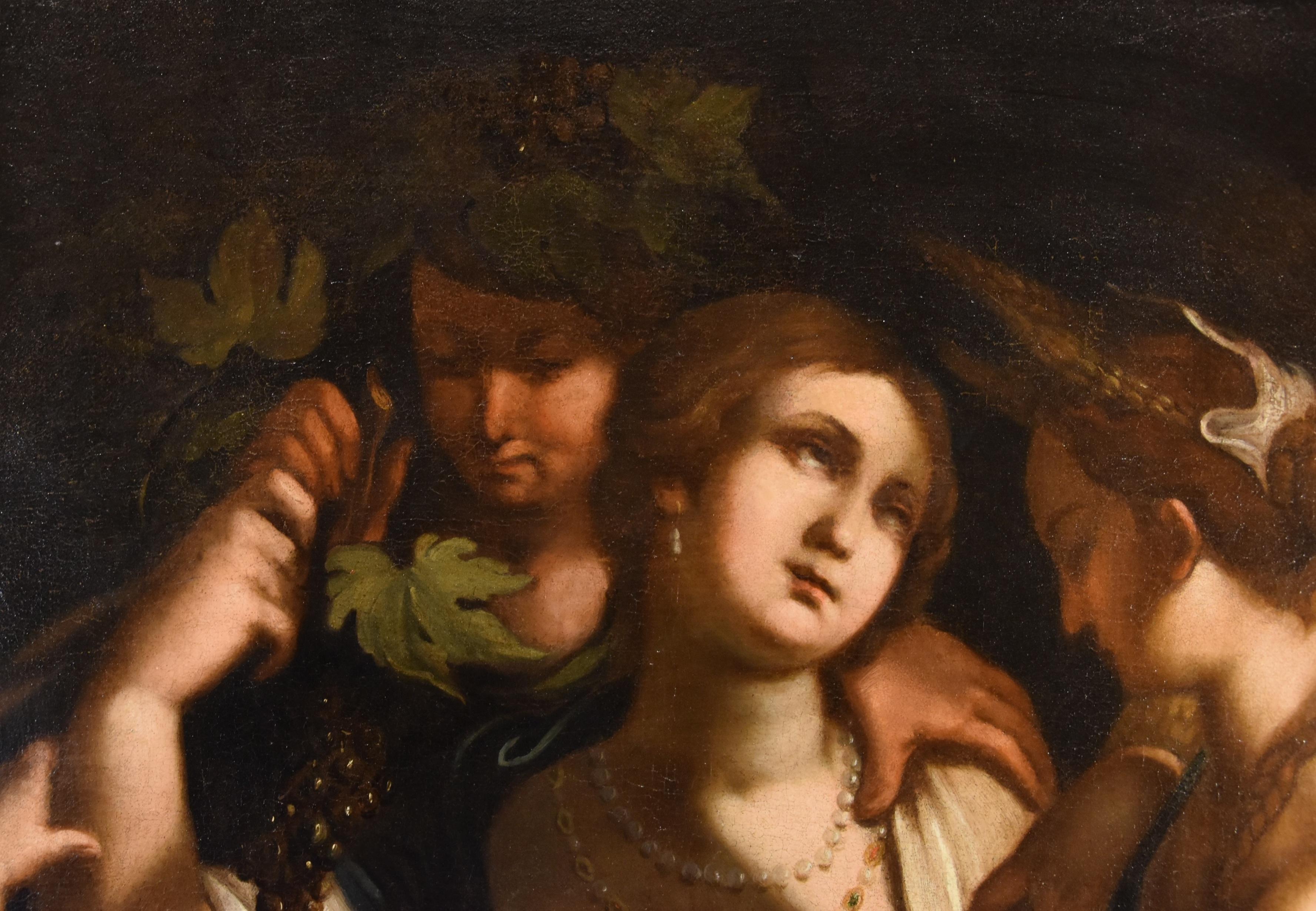 Venere Bacco Cerere Paggi Dipinto del XVII secolo Olio su tela Antico maestro Mitologico in vendita 2