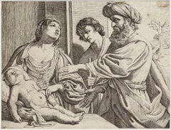 Elisha Resurrects the Shunammite's Son - Etching by G. B. Pasqualini - 1627ca