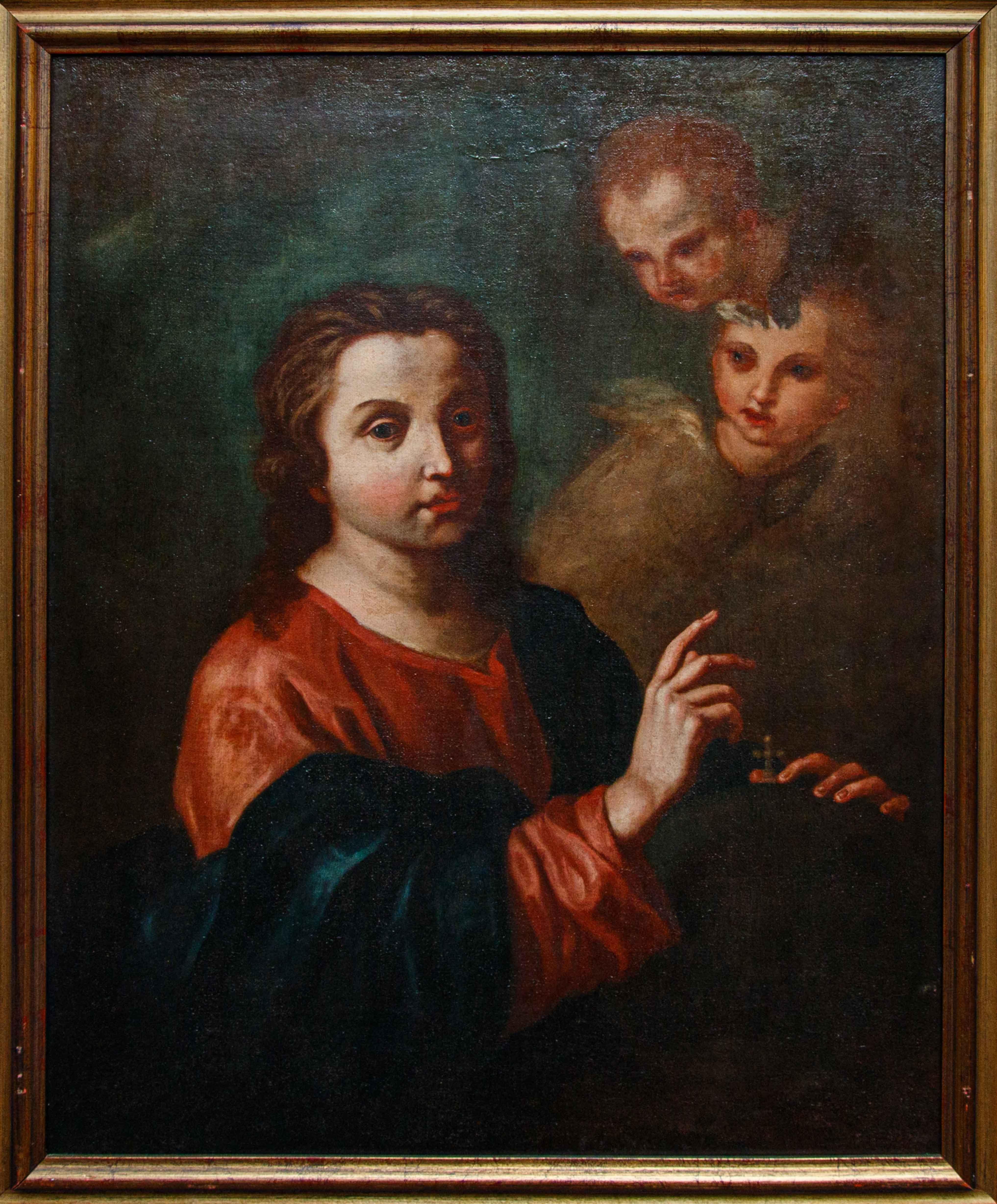 Cerchia di Giovan Battista Piazzetta (1683-1754), Cristo Salvator Mundi - Painting Altro stile artistico di Giovanni Battista Piazzetta