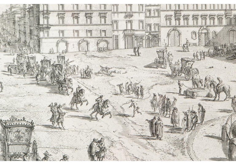 Giovanni Battista Piranesi, 18th Century Engraving, Veduta Di Piazza Di Spagna For Sale 7