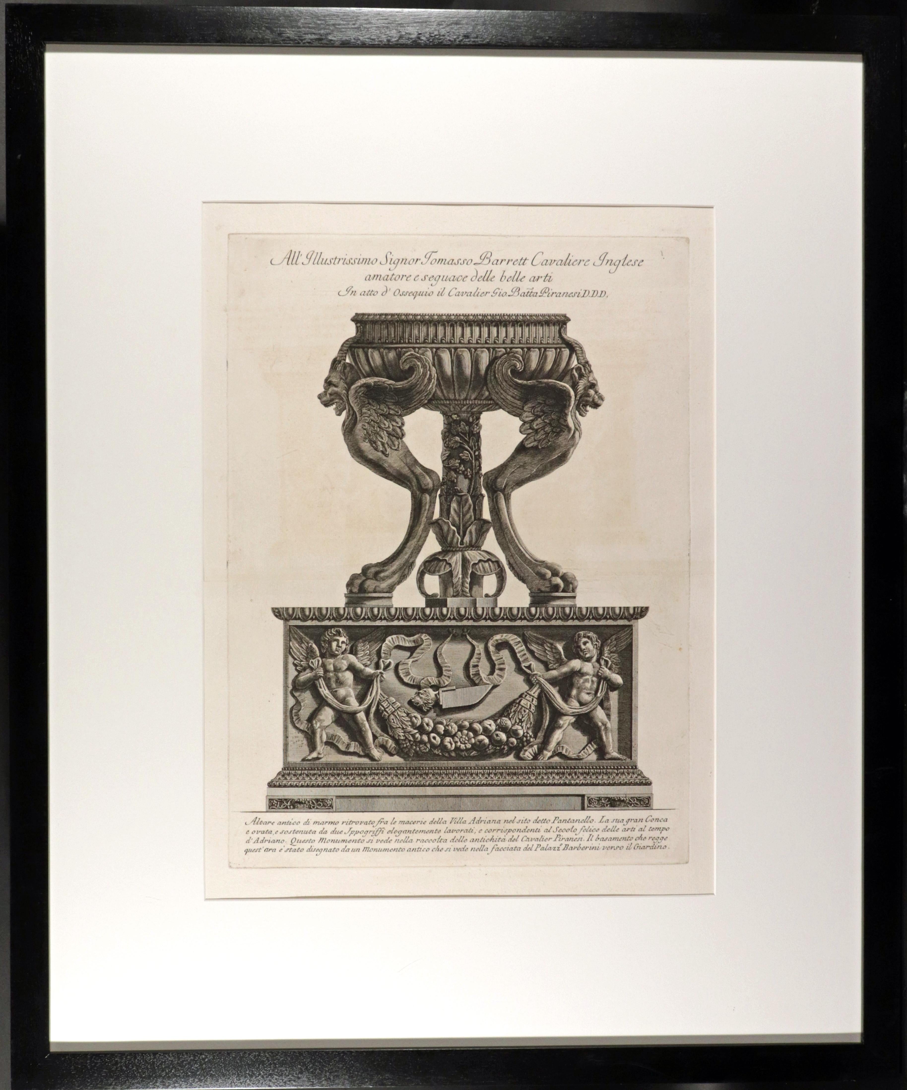 Giovanni Battista Piranesi (Italiener, 1720-1778), Kupferstich eines antiken Marmors im Angebot 3