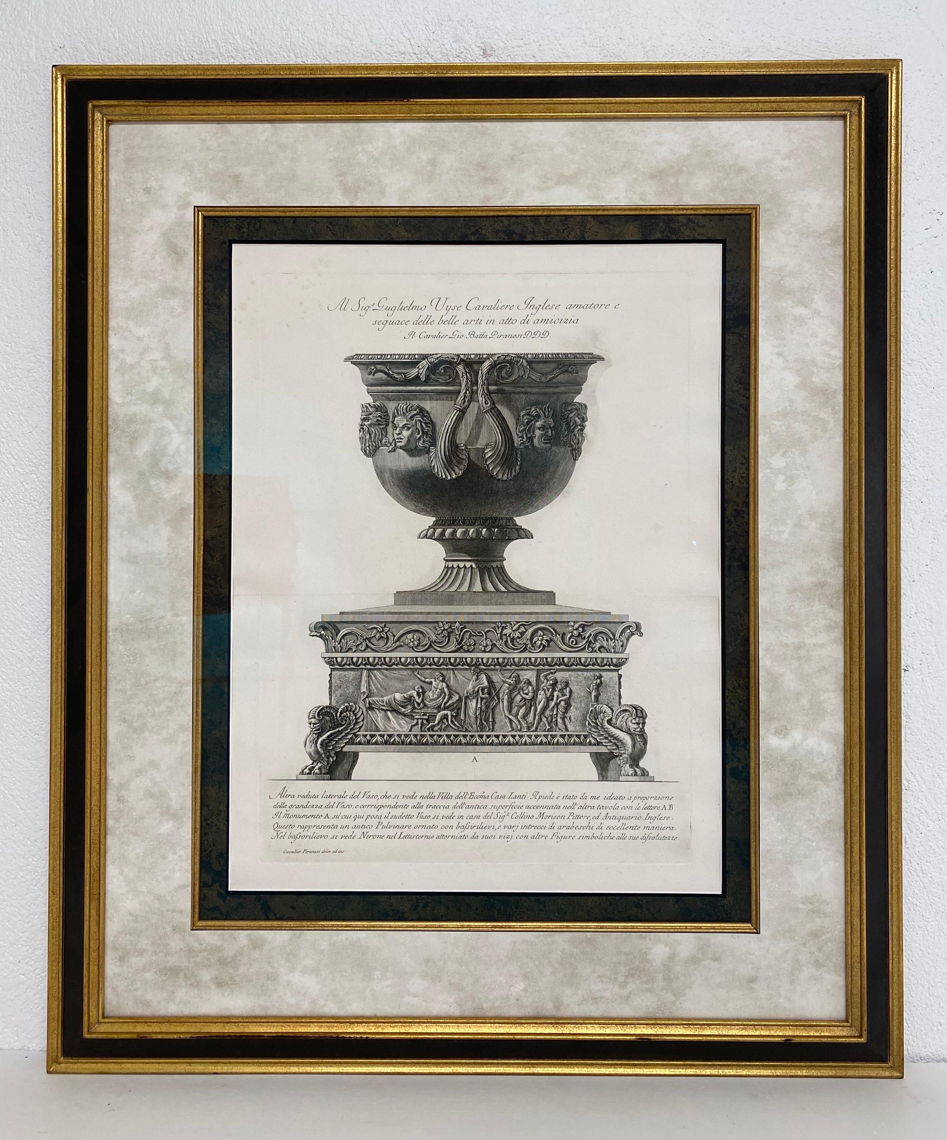 Etched Giovanni Battista piranesi large copper plate etching. For Sale
