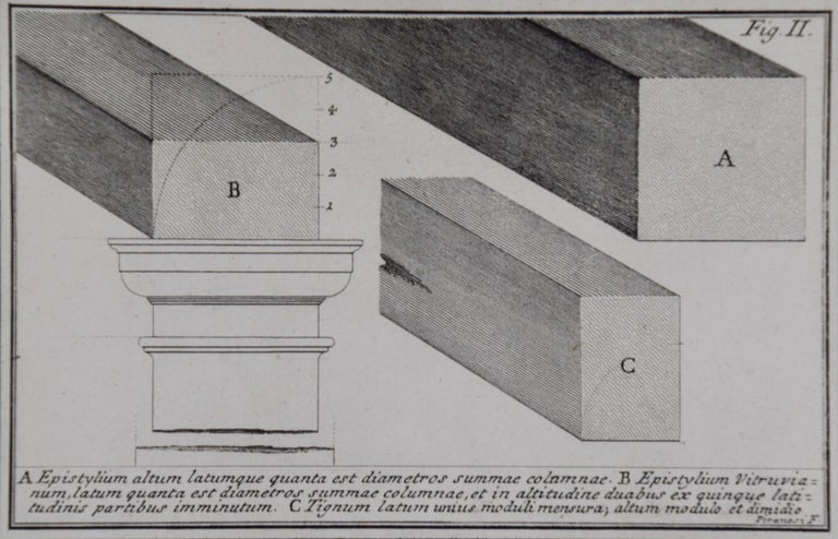18th Century Etching of Ancient Roman Architectural Objects by Giovanni Piranesi - Gray Interior Print by Giovanni Battista Piranesi