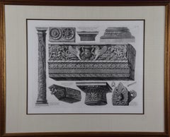 Antique "Tripode antico" 18th C. Piranesi Etching of Ancient Roman Architectural Objects