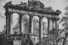 Piranesi Architectural View of the Roman Forum's Temple of Saturn, 18th Century