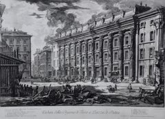 18th Century Etching of Ancient Roman Architecture by Giovanni Piranesi