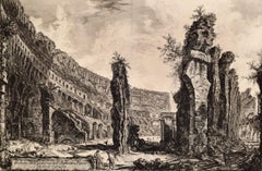 The Roman Colosseum: A Framed 18th Century Etching of the Interior by Piranesi